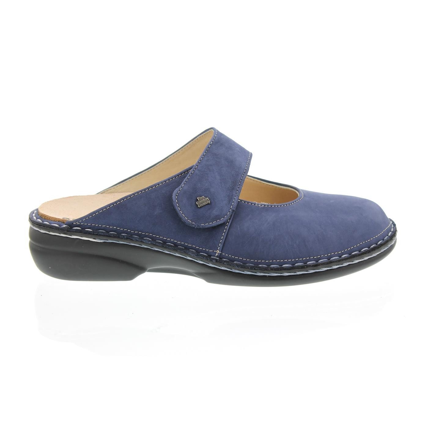 Finn Comfort Stanford - Clog, Klettverschluß, blau (denim), Patagonia Clog