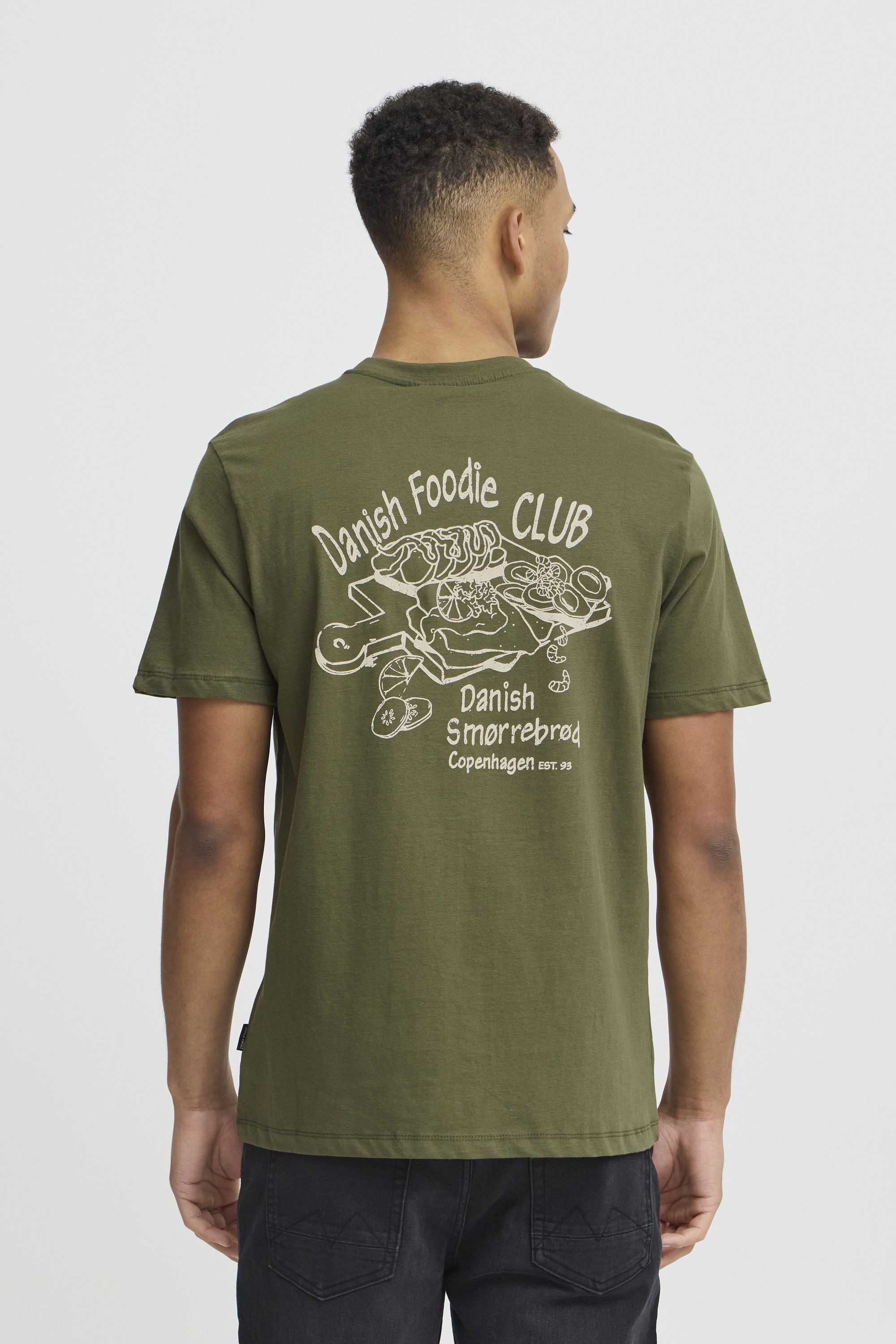 Blend Rundhalsshirt BHViggo (1-tlg) Lässiges T-Shirt mit Backprint