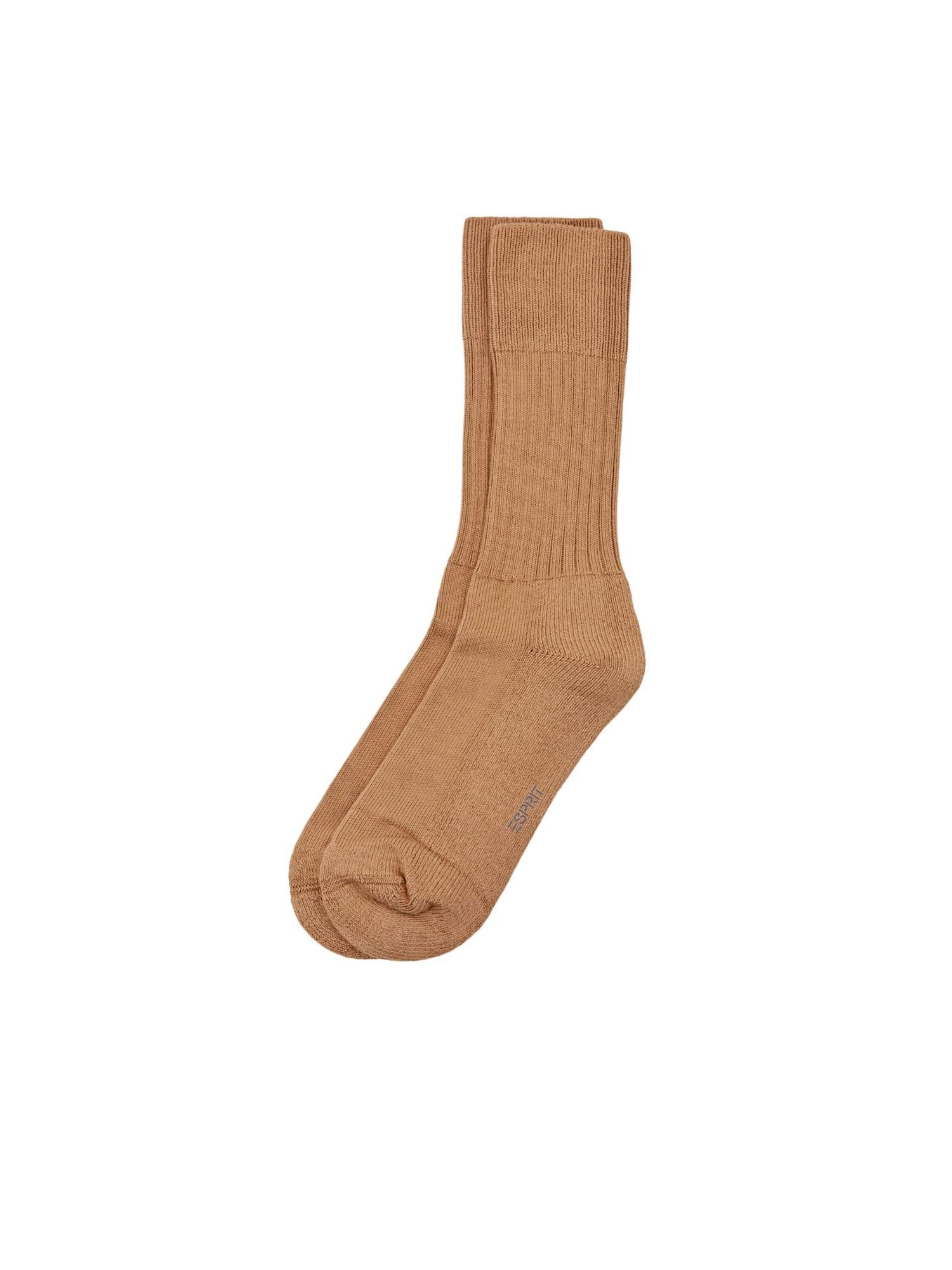 Esprit Socken Socken aus grobem Rippstrick CAMEL