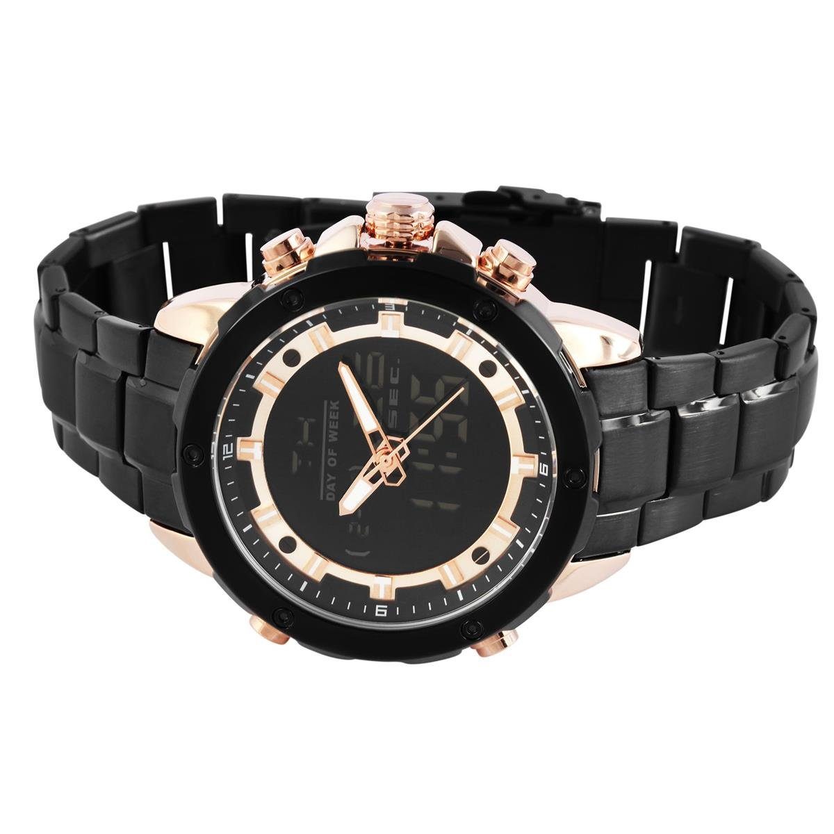 Raptor Digitaluhr Raptor Herrenarmbanduhr RA20329-002 Edelstahl, digial, (1-tlg)