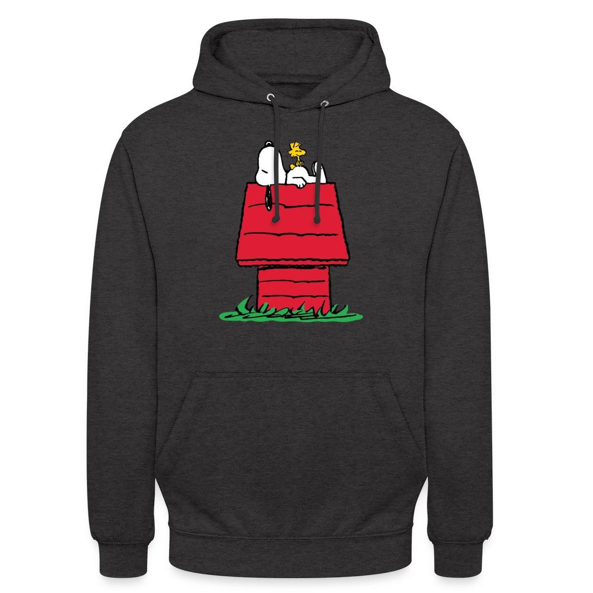 Spreadshirt Hoodie Peanuts Snoopy Und Die Hundehütte Unisex Hoodie (1-tlg)