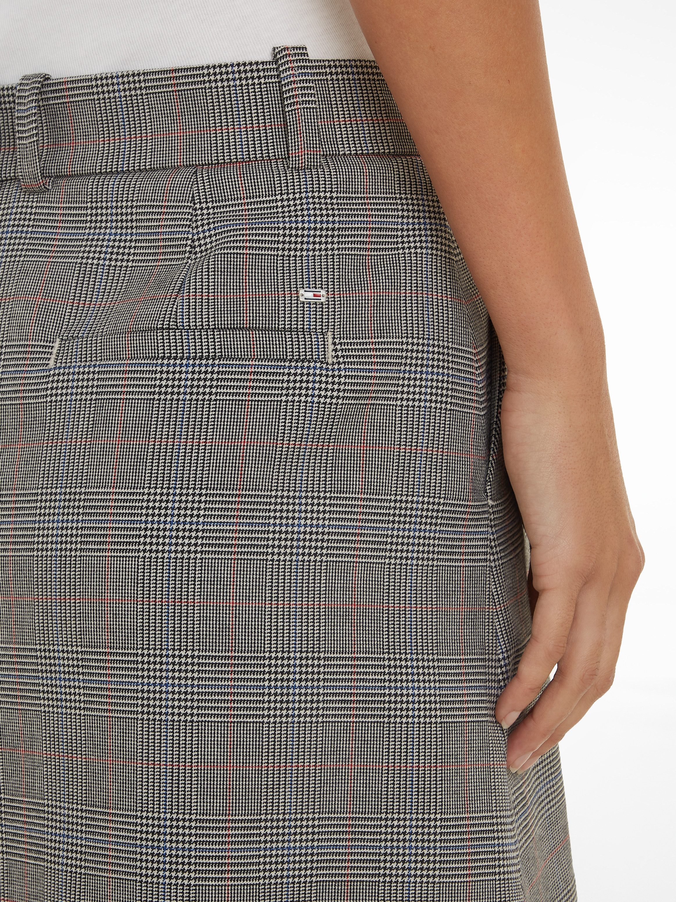 Tommy Hilfiger Bleistiftrock POW CHECK SHORT SKIRT (Global Serie TH WOMEN) Webrock im Karodessin