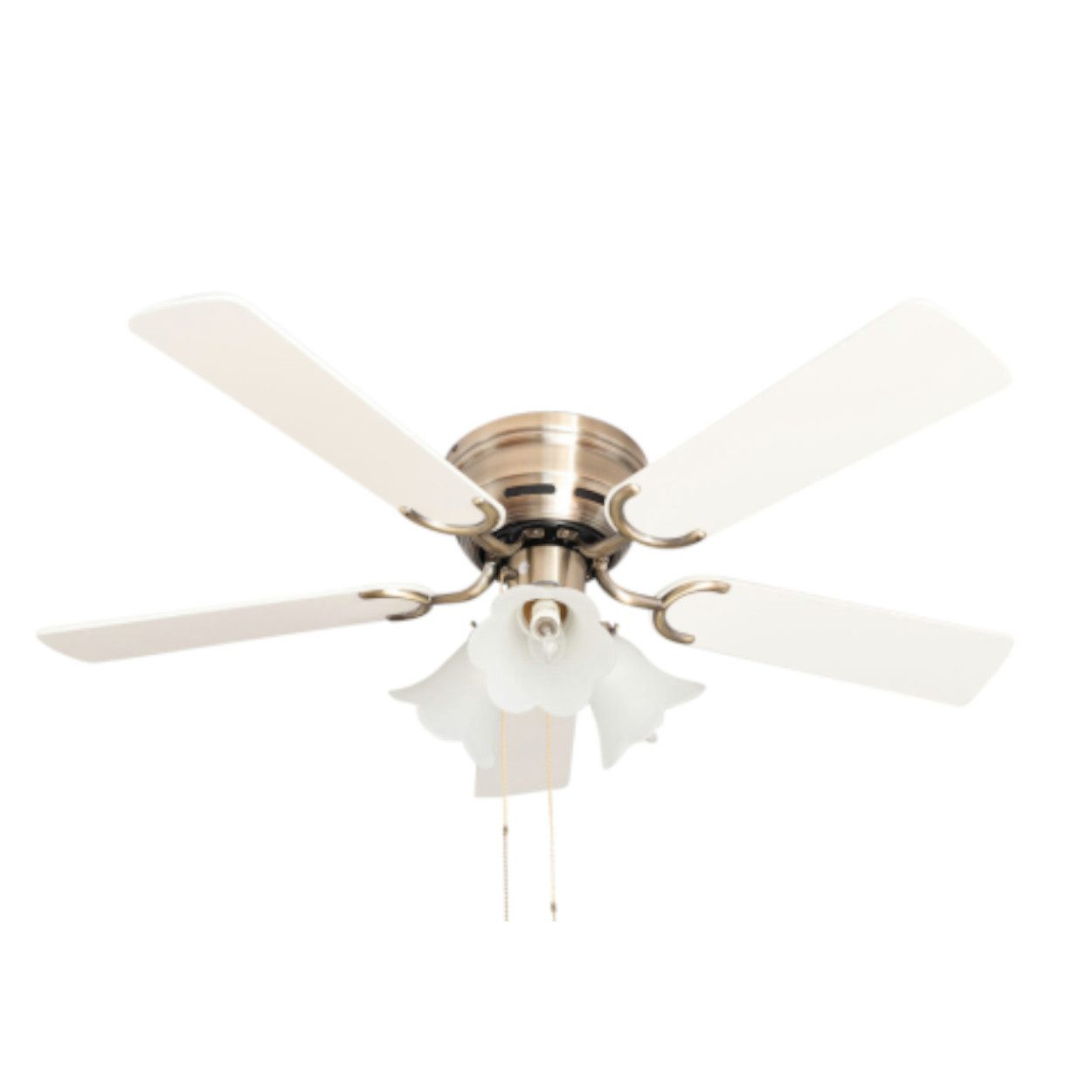 Pepeo Deckenventilator Deckenventilator Kisa Deluxe MA Weiß / Ahorn mit Licht