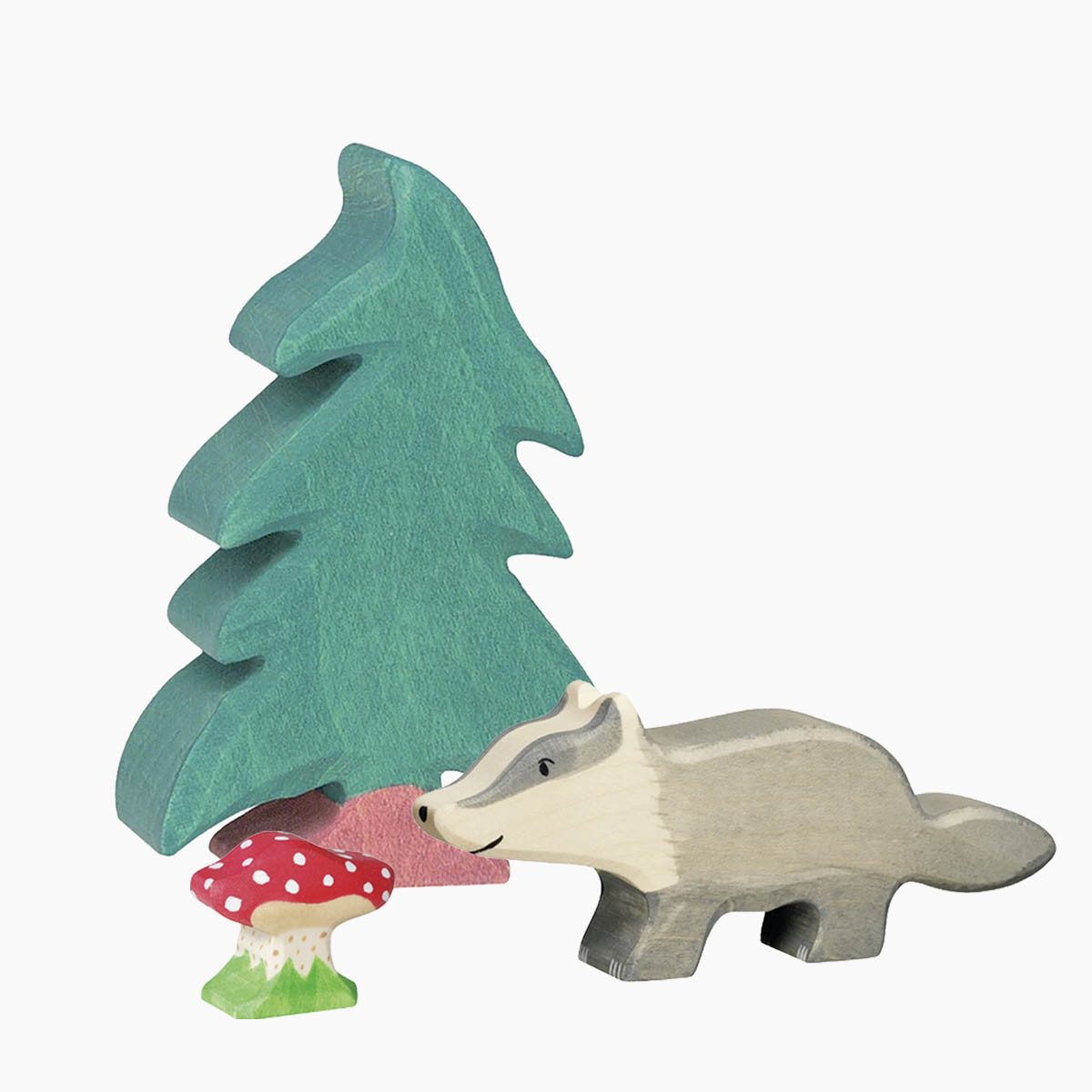 Holztiger Spielwelt Tierset Waldtiere, (packung, 3-tlg., sparset), Wertvolle Handarbeit aus Europa