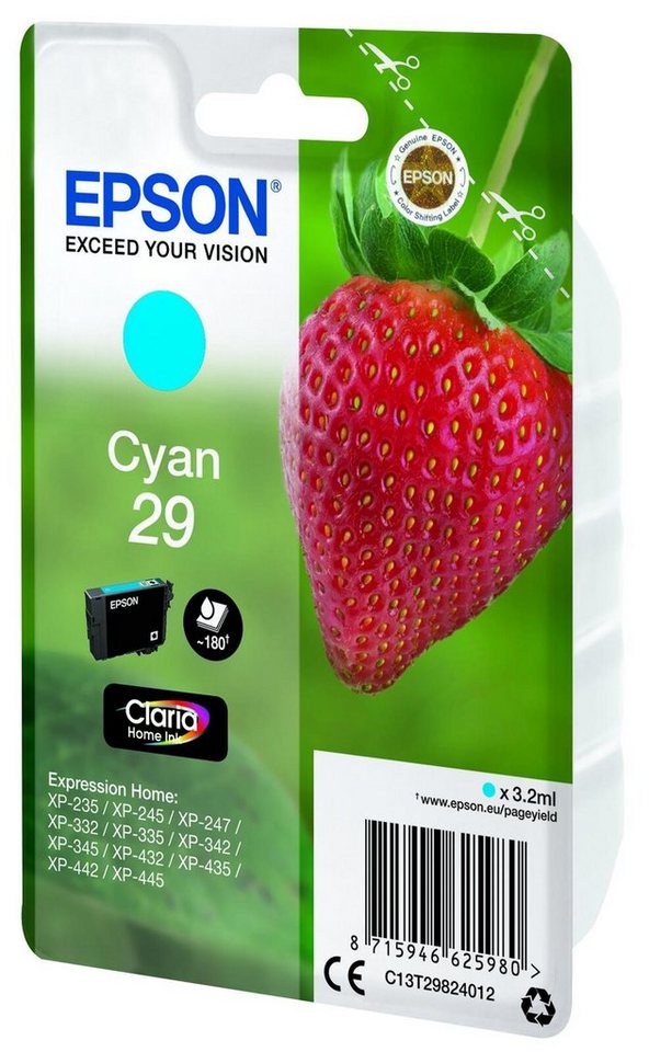 Thumbnail - Epson Epson 29 Erdbeere Druckerpatrone cyan Tintenpatrone