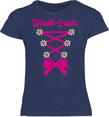 Shirtracer T-Shirt Dirndl-Ersatz Korsage - fuchsia Mode für Oktoberfest Kinder Outfit