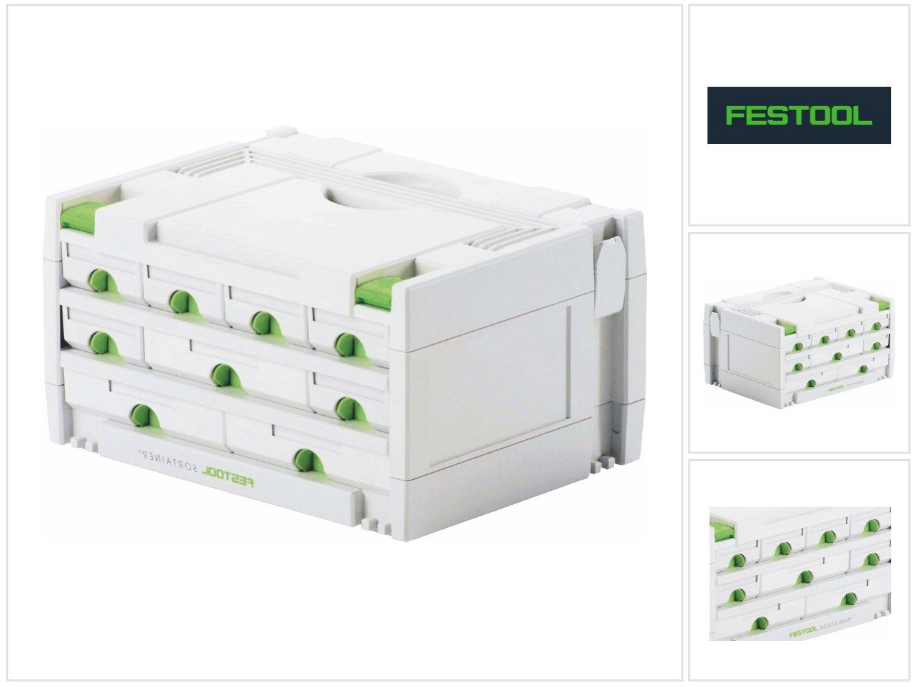 FESTOOL Werkzeugkoffer SORTAINER SYS 3-SORT/9 Systainer Werkzeugkoffer Organizer (491985)