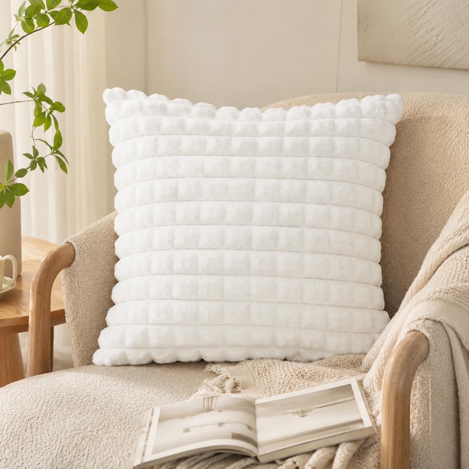 Fyrove Kissenbezug Kissenbezüge 1er Dekokissenbezug - Kissenhüllen - Zierkissenbezüge, Kissenbezüge Sofakissen Couchkissen Bezug Sofa mit Reißverschluss