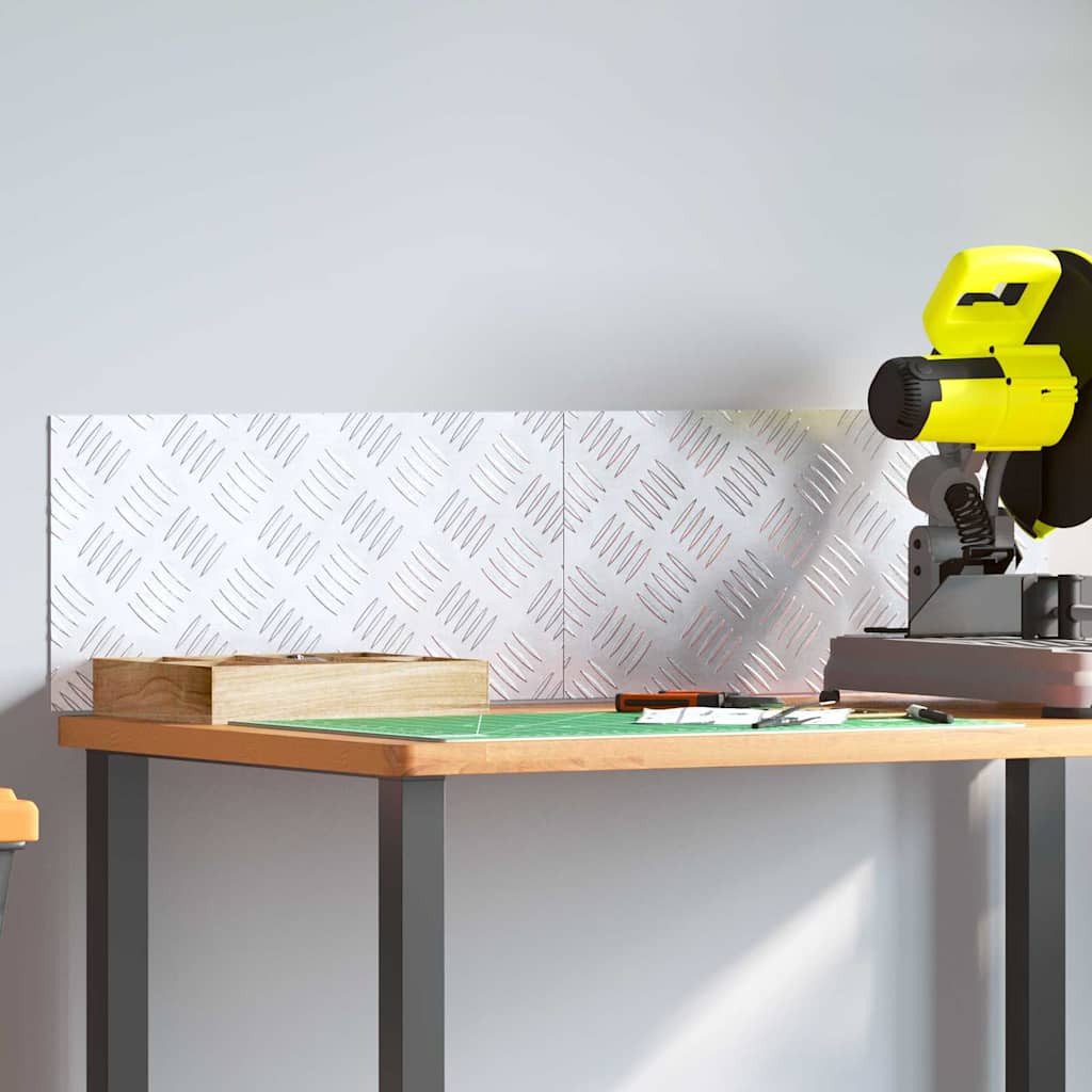 vidaXL Stufenmatte Treppe Tritt Rechtwinklig 2 pcs Silber 50 x 25 cm Aluminium, Rechtwinklig