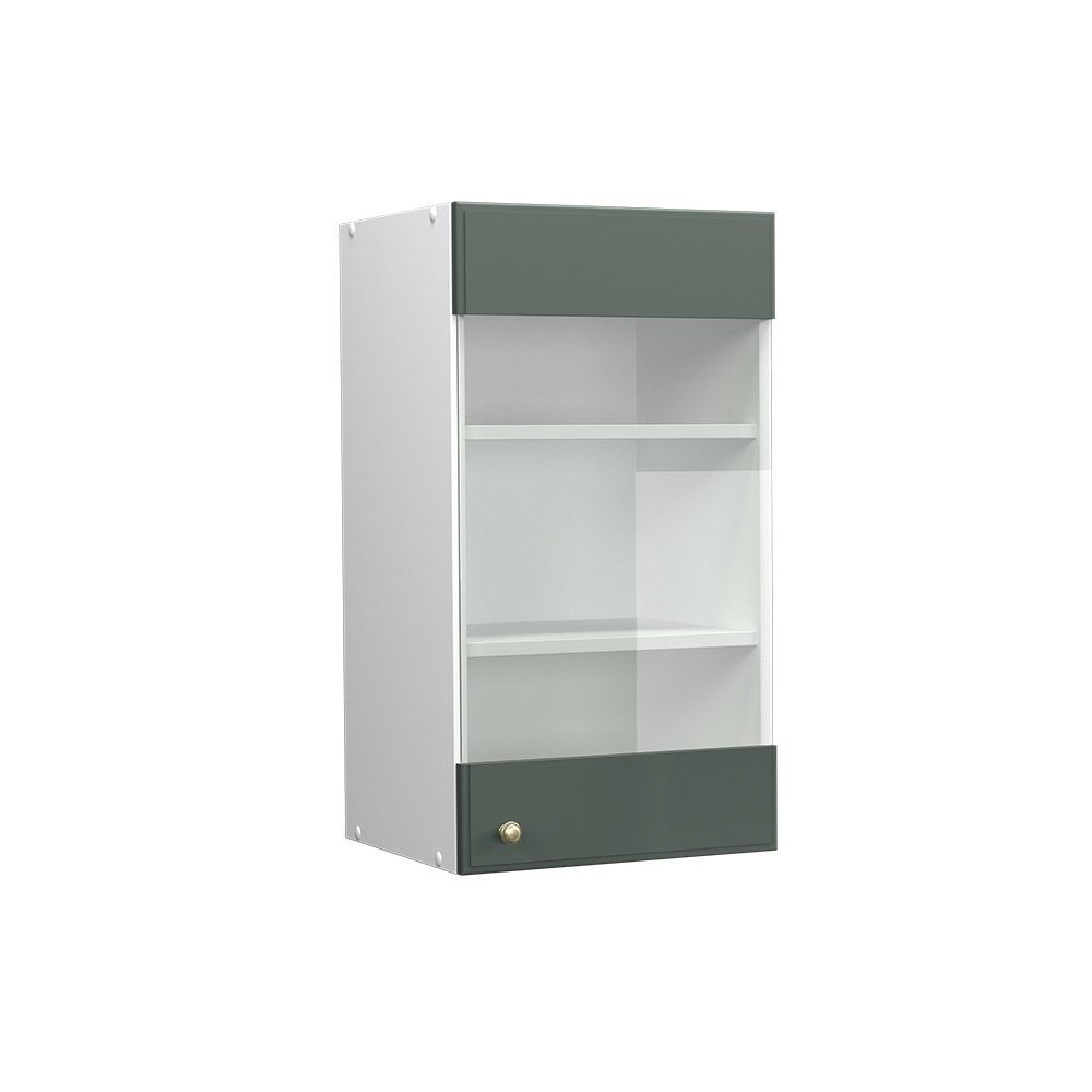 Vicco Glashängeschrank Fame-Line, Grün-Gold Landhaus/Weiß, 40 günstig online kaufen