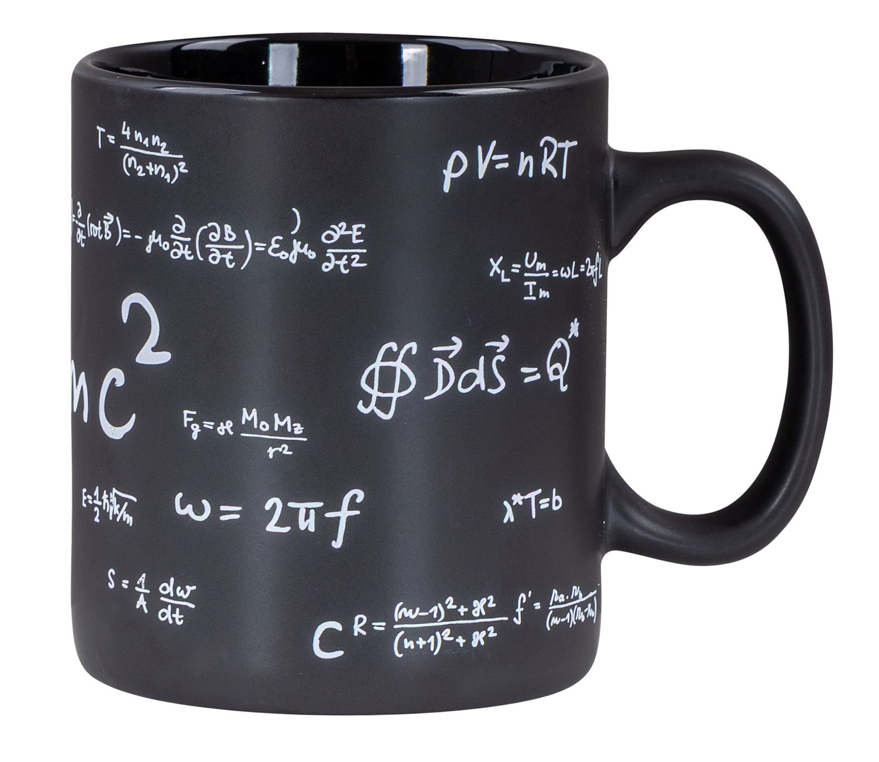 Levandeo® Dekoobjekt, XXL Tasse 850ml Jumbotasse Steingut Schwarz Mathematik Kaffeetasse