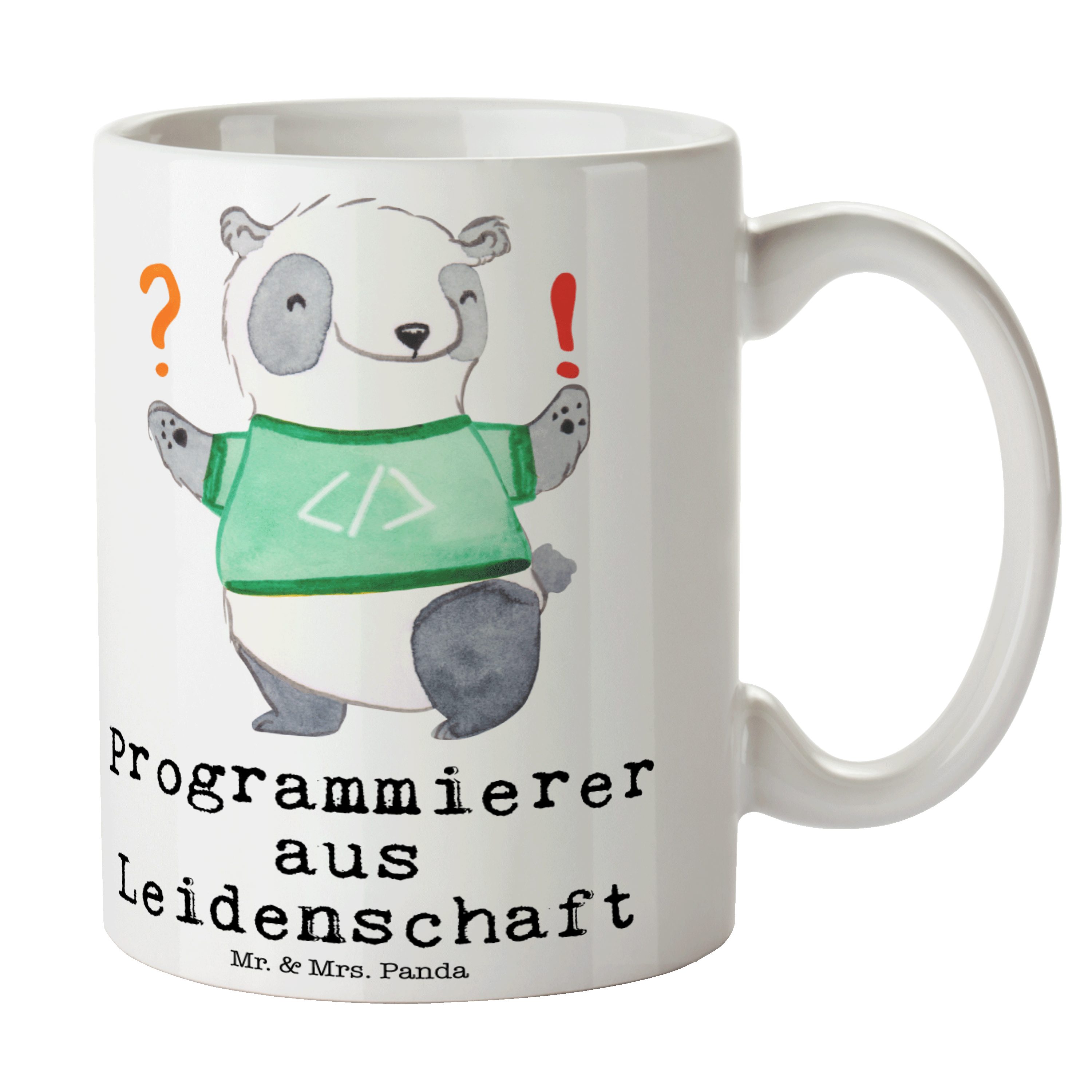 & Weiß Programmierer - Date, Panda IT-Spezialist, aus Mrs. Leidenschaft Geschenk, Tasse Keramik Mr. -