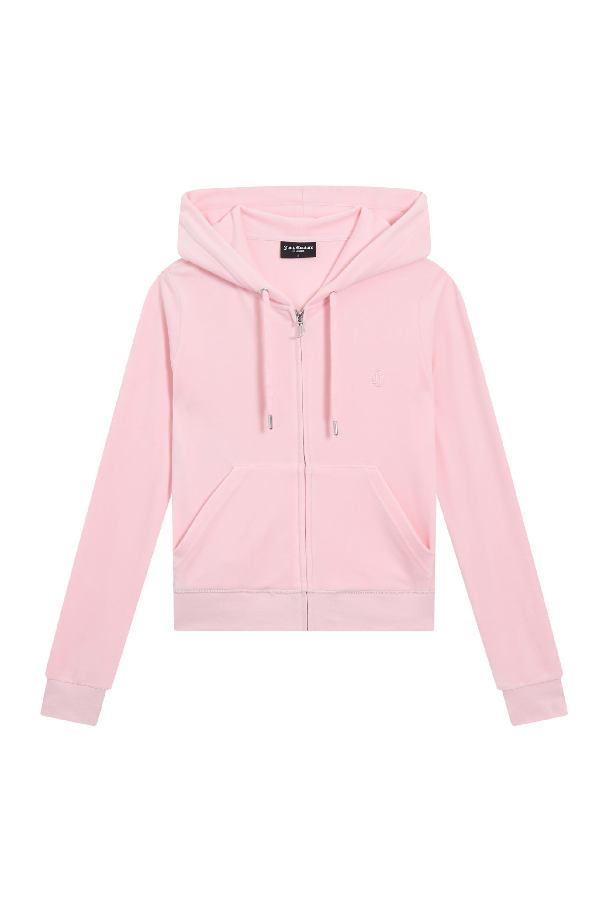 Juicy Couture Kapuzennickijacke ROBERTSON HOODIE Damen Trainingsjacke Damen, Sweatjacke mit Kapuze, Velour, mit Glitzer, Sale