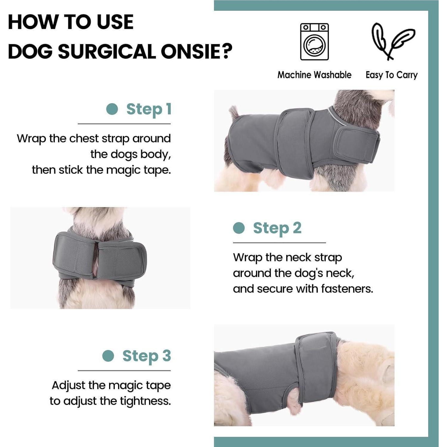 AOFITEE Schutzkragen Hundebody Nach Op Hündin, Heilungsanzug für