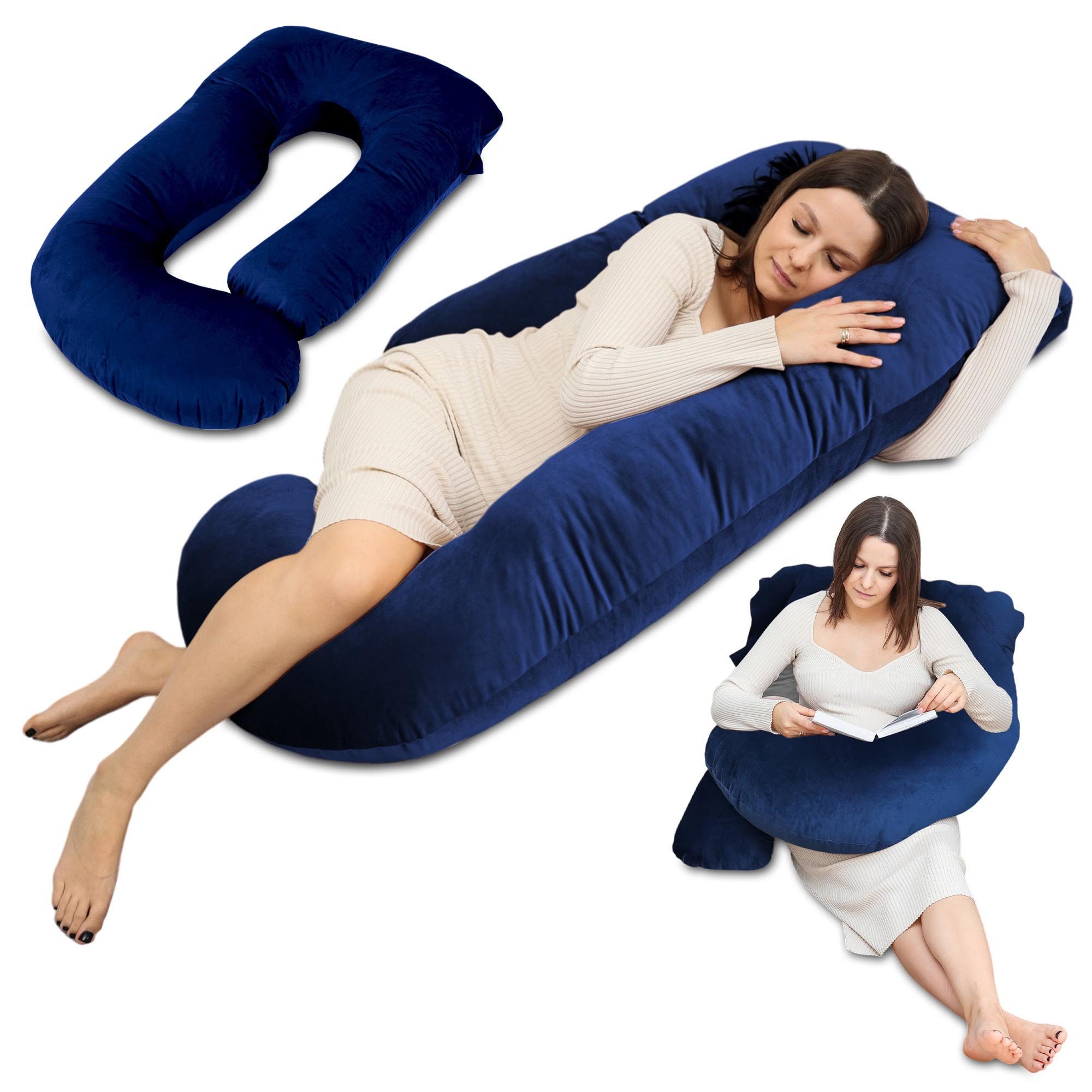 Totsy Baby Seitenschläferkissen Schwangerschaftskissen J-Form XXL 180 cm - Lagerungskissen