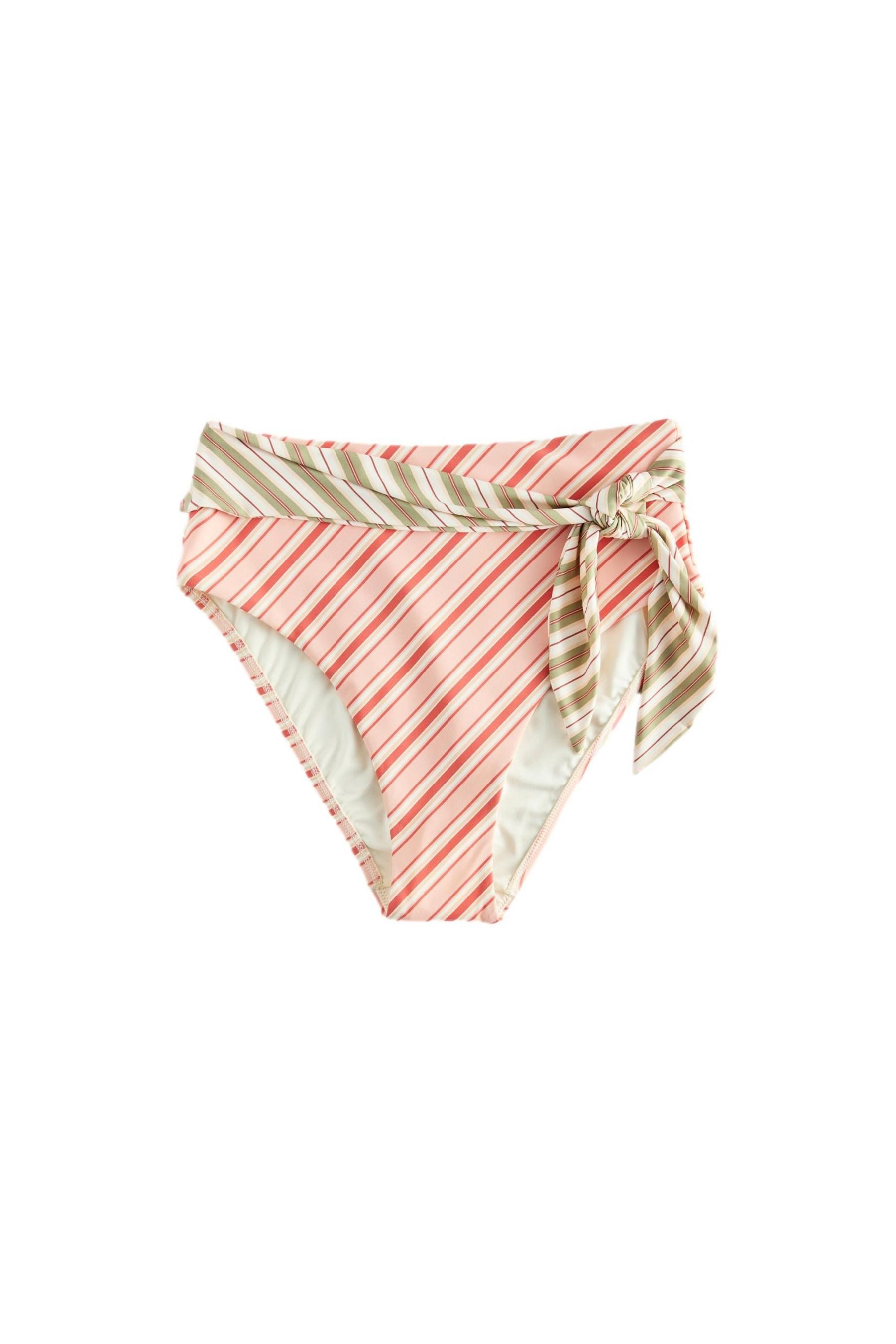 Highwaist-Bikini-Hose Vorne geschnürter Hochbund-Bikinislip