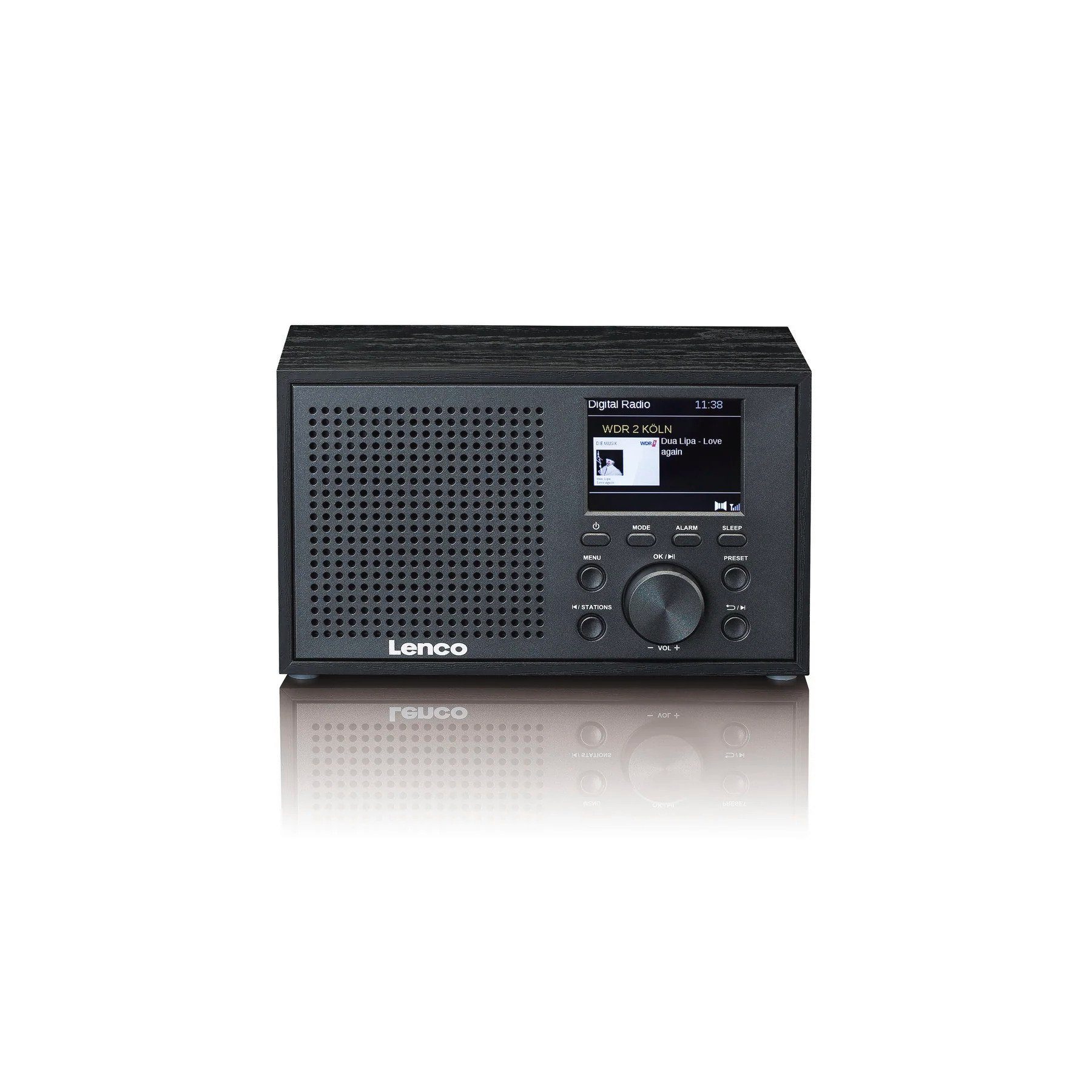 Schwarz Bluetooth mit Lenco DAB+/FM Digitalradio 3 Radio (DAB) W) DAR-017 (Digitalradio (DAB),
