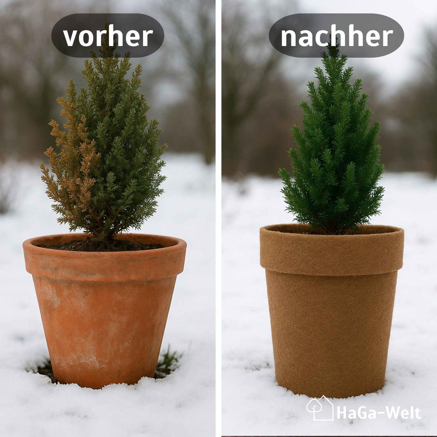 HaGa Kokosmatte Kokosmatte 0,5m Br. (Meterware) 800g/m², Der perfekte Winterschutz, Frostschutz für Ihre Pflanzen