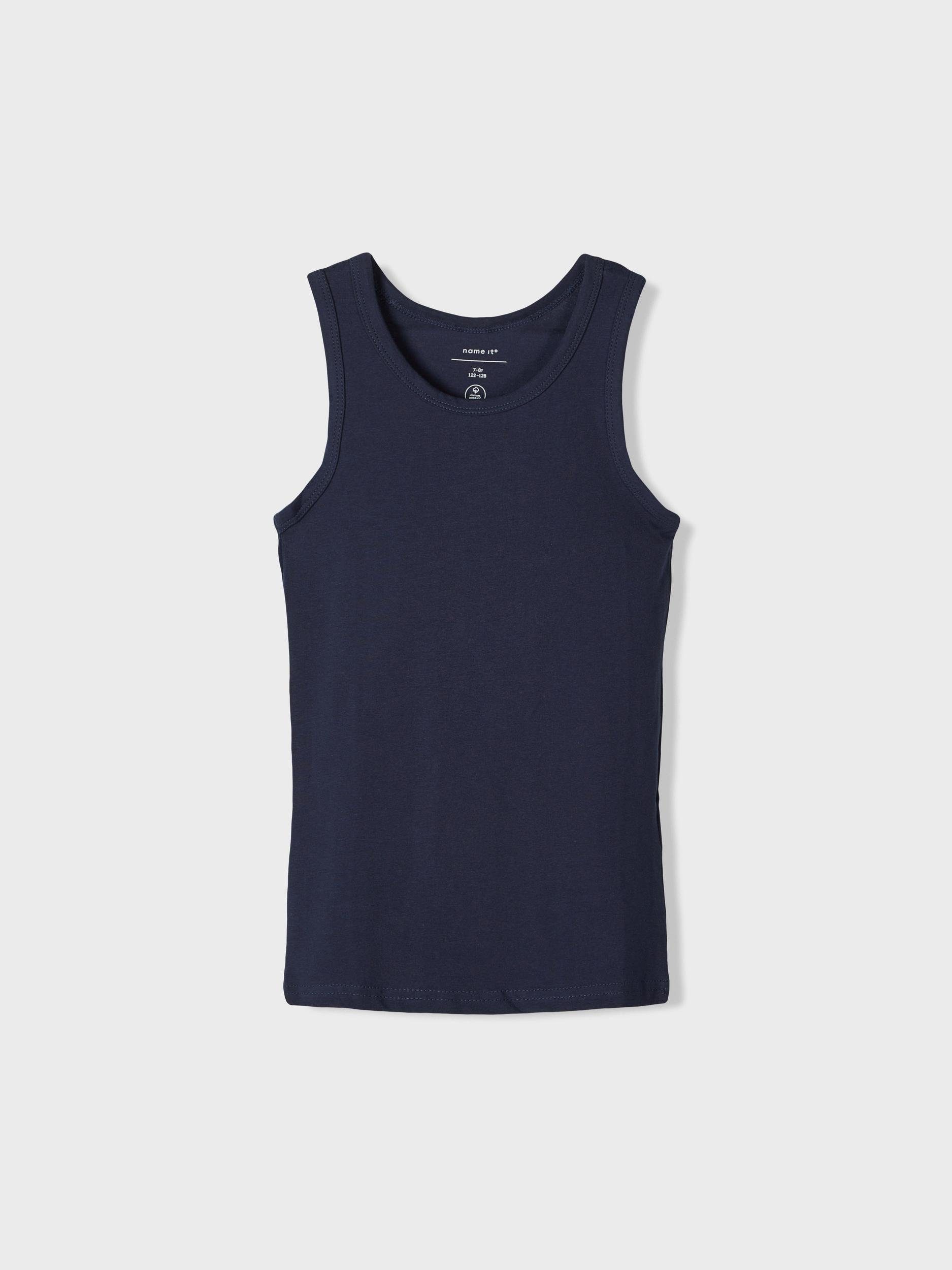 Name It Unterhemd Name It Jungen Tank-Top im 2er-Pack Bio-Baumwolle Grey Melange-86