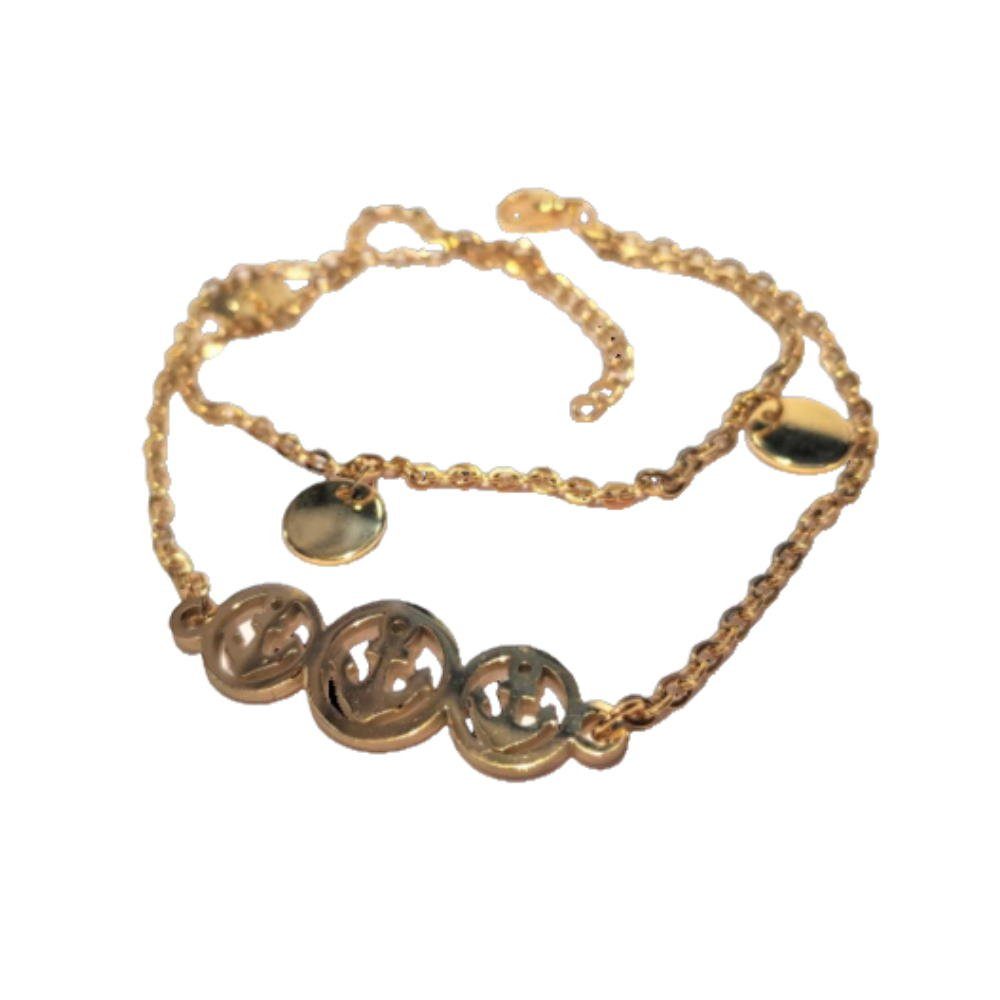 BUNGSA 1-tlg), aus Armband Anker Damen (1 Bettelarmband Bracelet Armband, Edelstahl gold Armschmuck