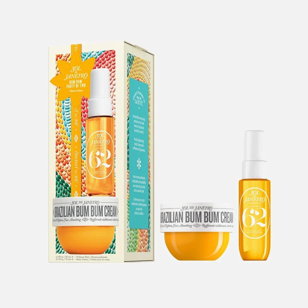 Sol de Janeiro Pflege-Geschenkset Sol de Janeiro Bum Bum Party of Two – Body Mist 30 ml & Cream 75 ml, 2-tlg., 2-teiliges Set: Body Mist 30 ml & Bum Bum Cream 75 ml