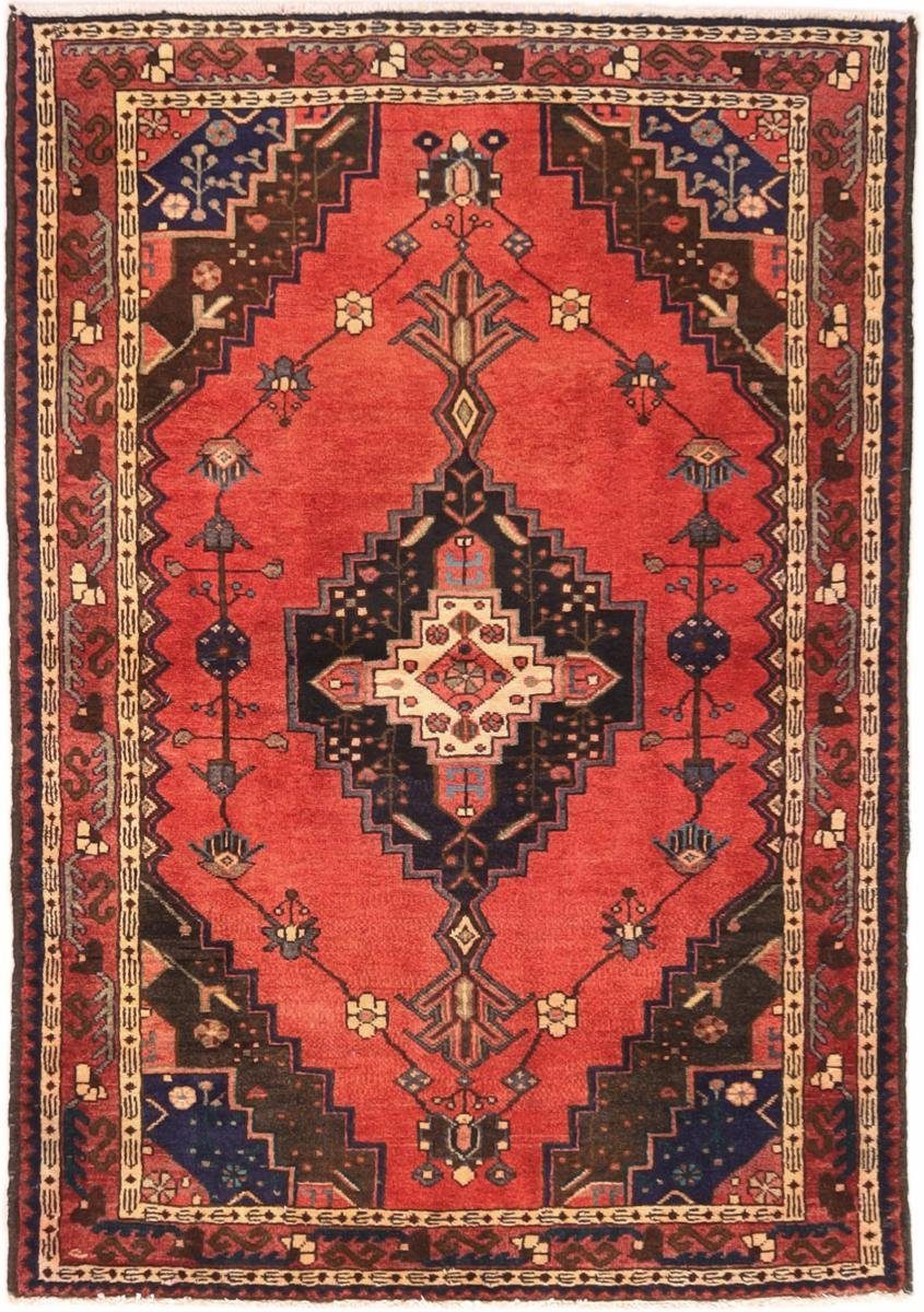 rechteckig, Handgeknüpfter Perserteppich, Hamadan / Orientteppich Nain mm 8 Trading, Höhe: 124x180 Orientteppich