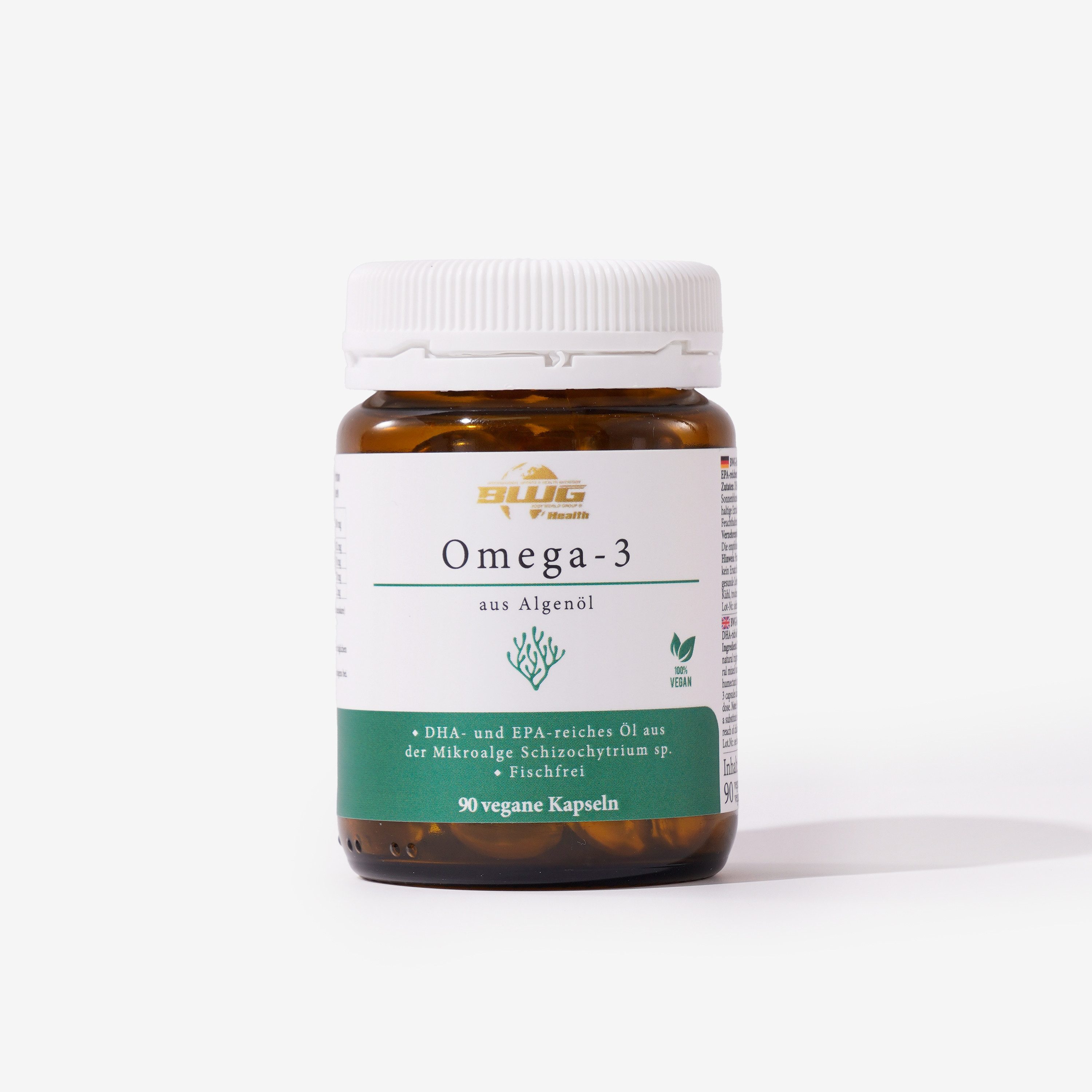 BWG Health BWG Health Omega-3 Algenöl, 90 Kapseln, DHA & EPA Kapseln, 90 er 90 St., 61 g