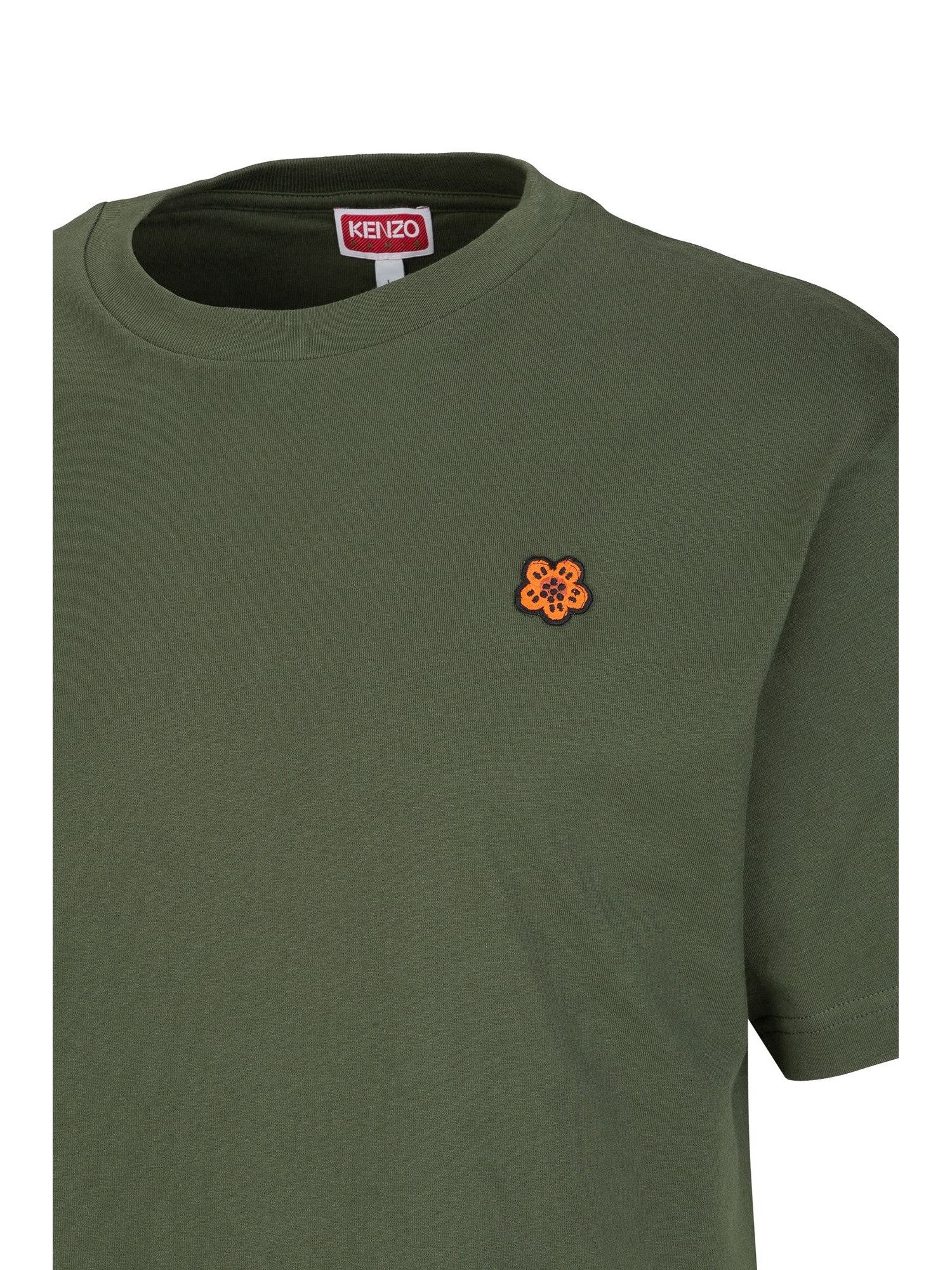 KENZO T-Shirt Tee Con Ricamo Boke Flower Di Cotone