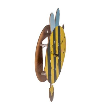 Bada Bing Wanduhr Wanduhr für Kinder Motiv Biene, Delfin oder Pirat 3D Optik (Pendel Biene)