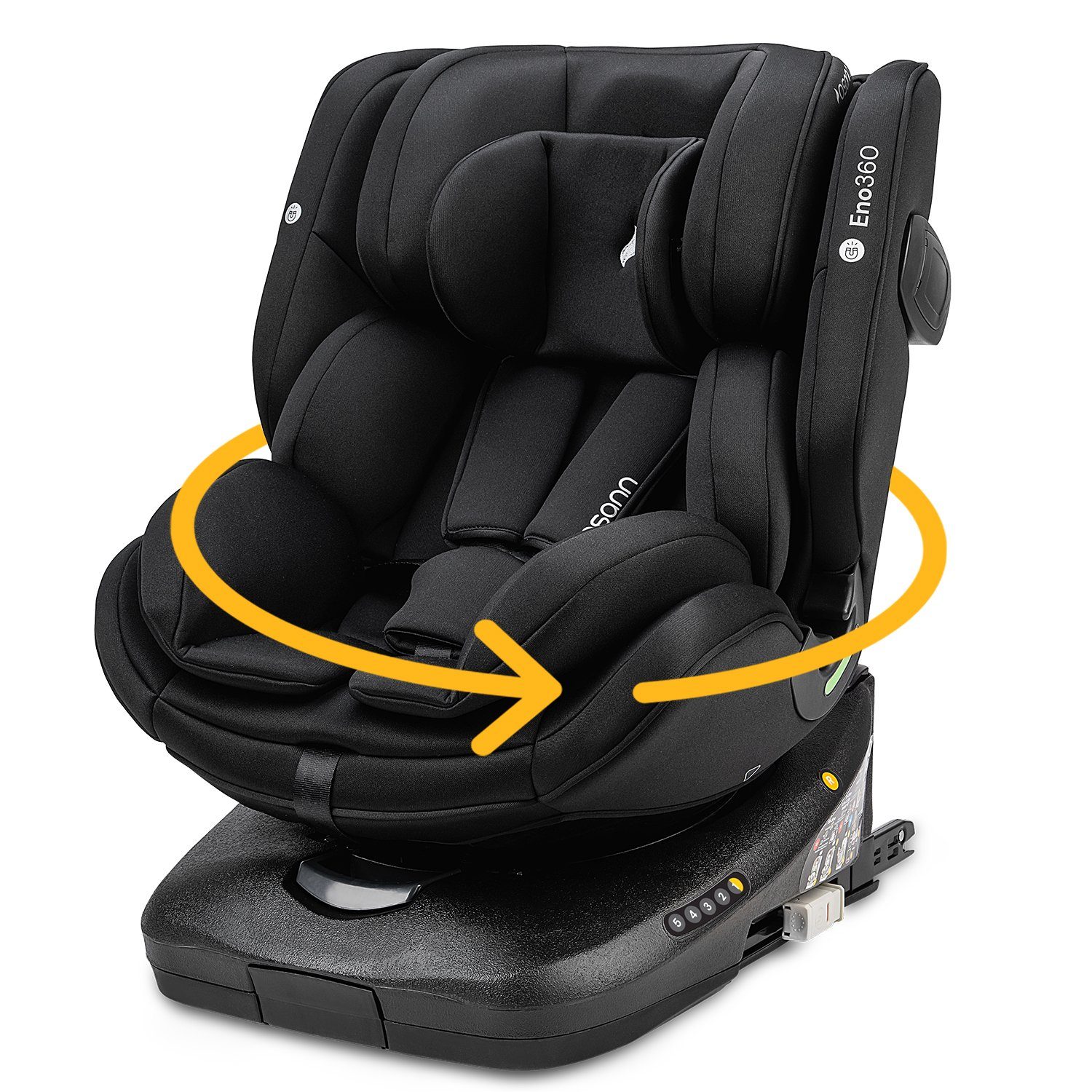 40-150 und Reboarder cm Geburt, Eno360 Isofix Autokindersitz Osann Jahre, mit i-Size, 12 Black ab: bis: - Top-Tether drehbarer