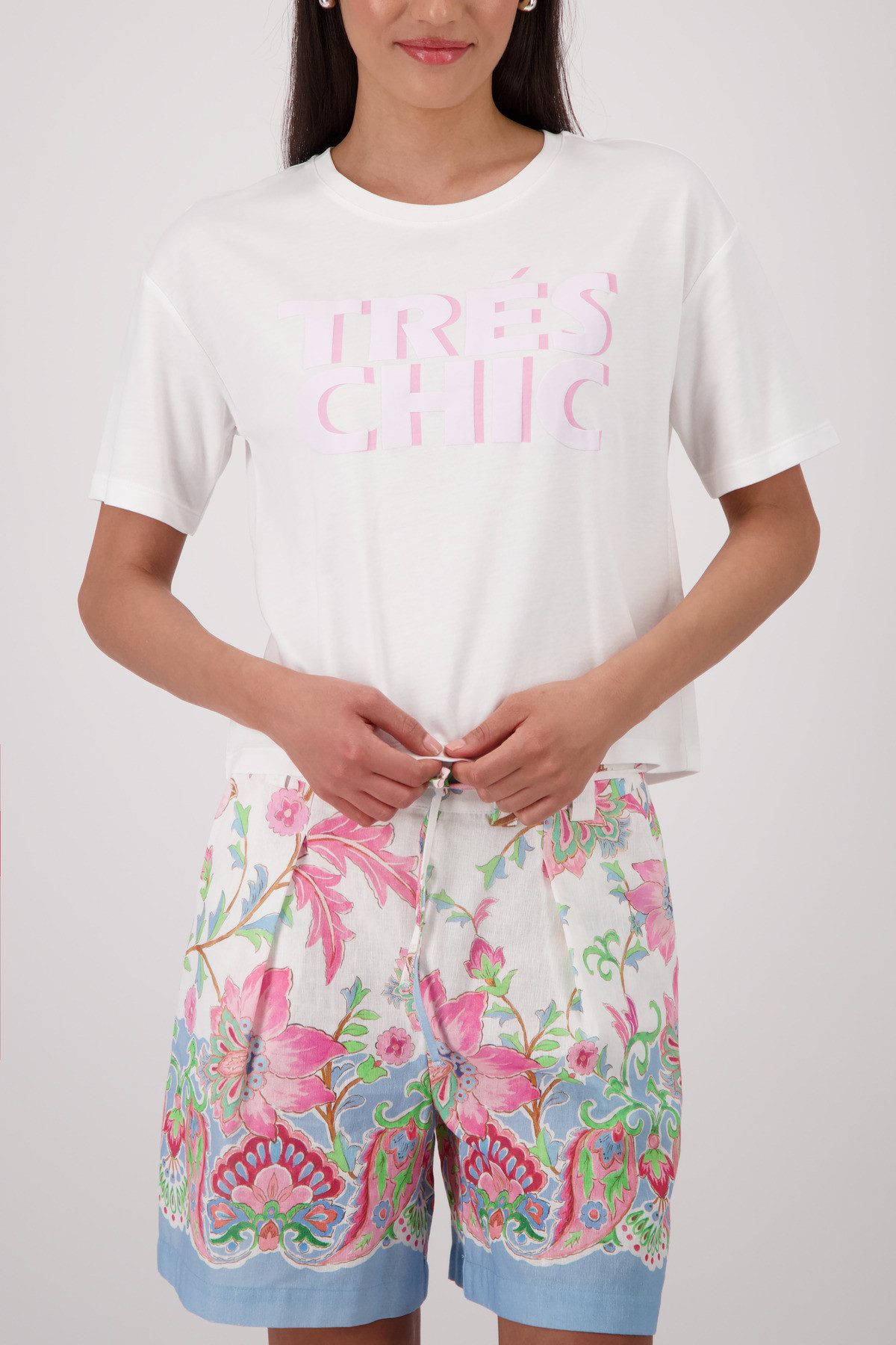 Monari Rundhalsshirt mit Buchstabenprint