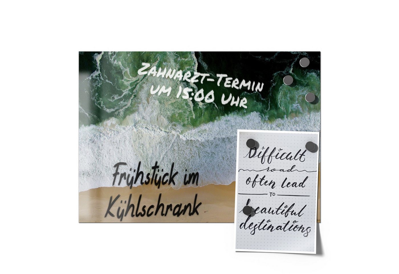 Thumbnail - DEQORI Magnetfolie 'Kraft des Meeres', beschreibbar universal Magnetmatte magnetisch Folie Planer Kalender