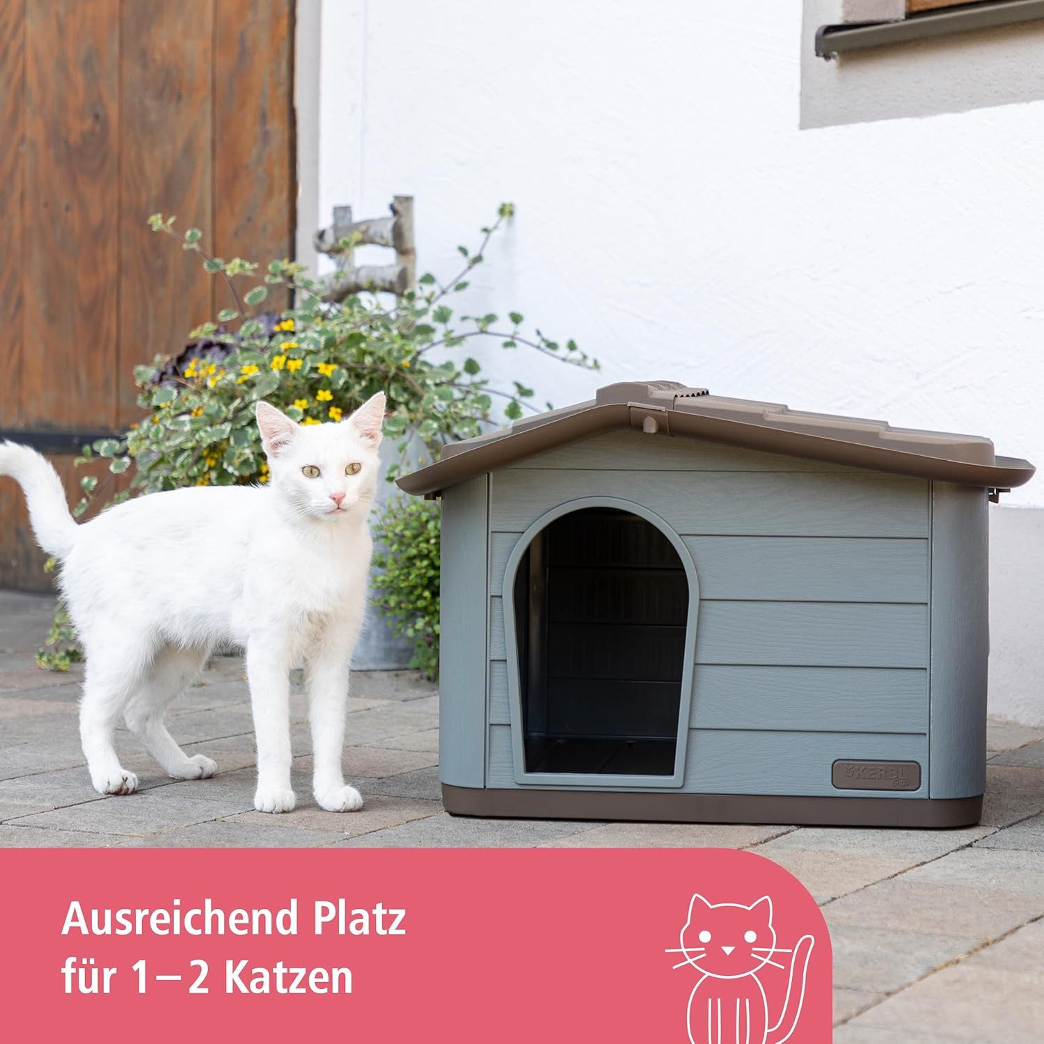 Kerbl Tierhaus Kerbl Katzenhaus Paola Eco, Haustierhaus, 60 x 51 x 41 cm