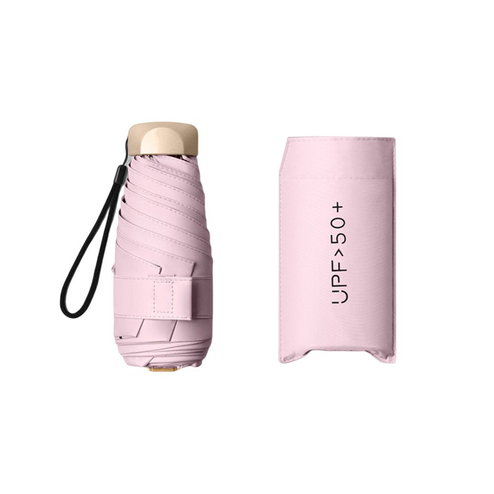 Für 1 Falten, Taschenschirme Fünf Tragbare Blusmart Mini-Sonnenschirme Taschenregenschirm Mit