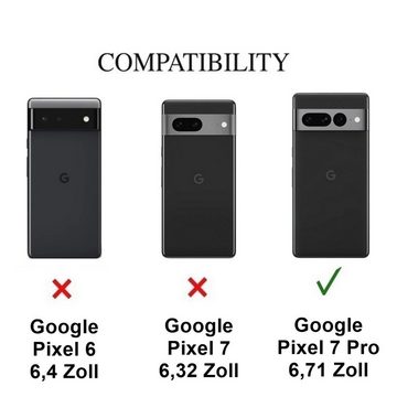 CoverKingz Handyhülle Hülle für Google Pixel 7 Pro Handyhülle Flip Case Schutzhülle Mandala 17,01 cm (6,7 Zoll), Klapphülle Schutzhülle mit Kartenfach Schutztasche Motiv Mandala