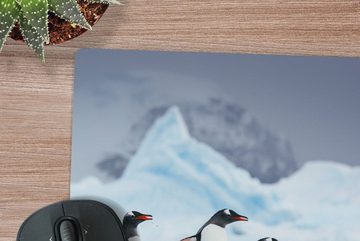 MuchoWow Gaming Mauspad Pinguine springen aus dem Wasser (1-St), Mousepad mit Rutschfester Unterseite, Gaming, 40x40 cm, XXL, Großes