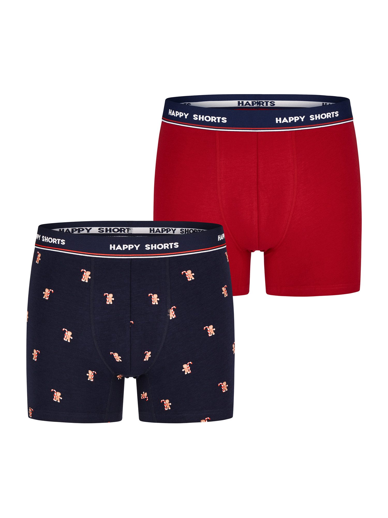 HAPPY SHORTS Retro Boxer Jersey XMAS (2-St) Gingerbread Men Trunks Unterwäs günstig online kaufen