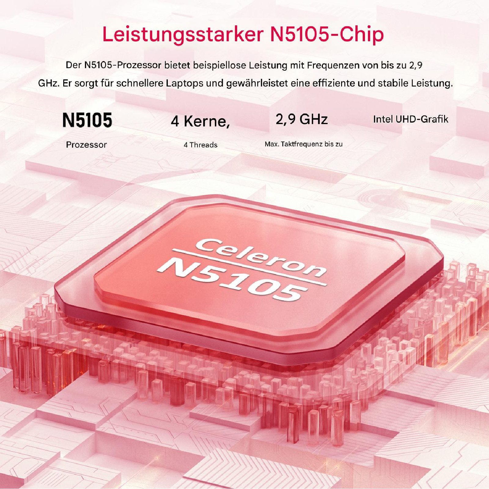 Auusda T141J Laptop mit kabelgebundener Maus, 14.1 Zoll, Intel N5095 Notebook (Intel UHD-Grafik N5105, 16 GB, 512 GB SSD, mit physischem Kameraschalter für optimale Sicherheit)