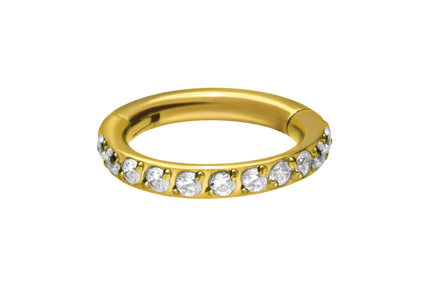 PIERCINGLINE Nasenpiercing Titan Segmentring Clicker EINGEFASSTE günstig online kaufen