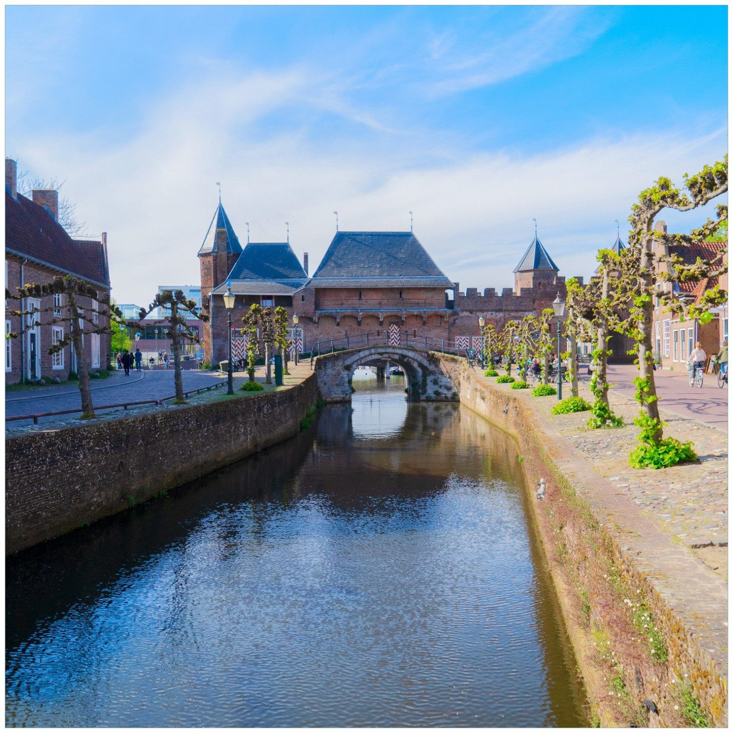 Wallario Tischplatte Historischer Kanal (1 St), für Ikea Lack Tisch geeignet