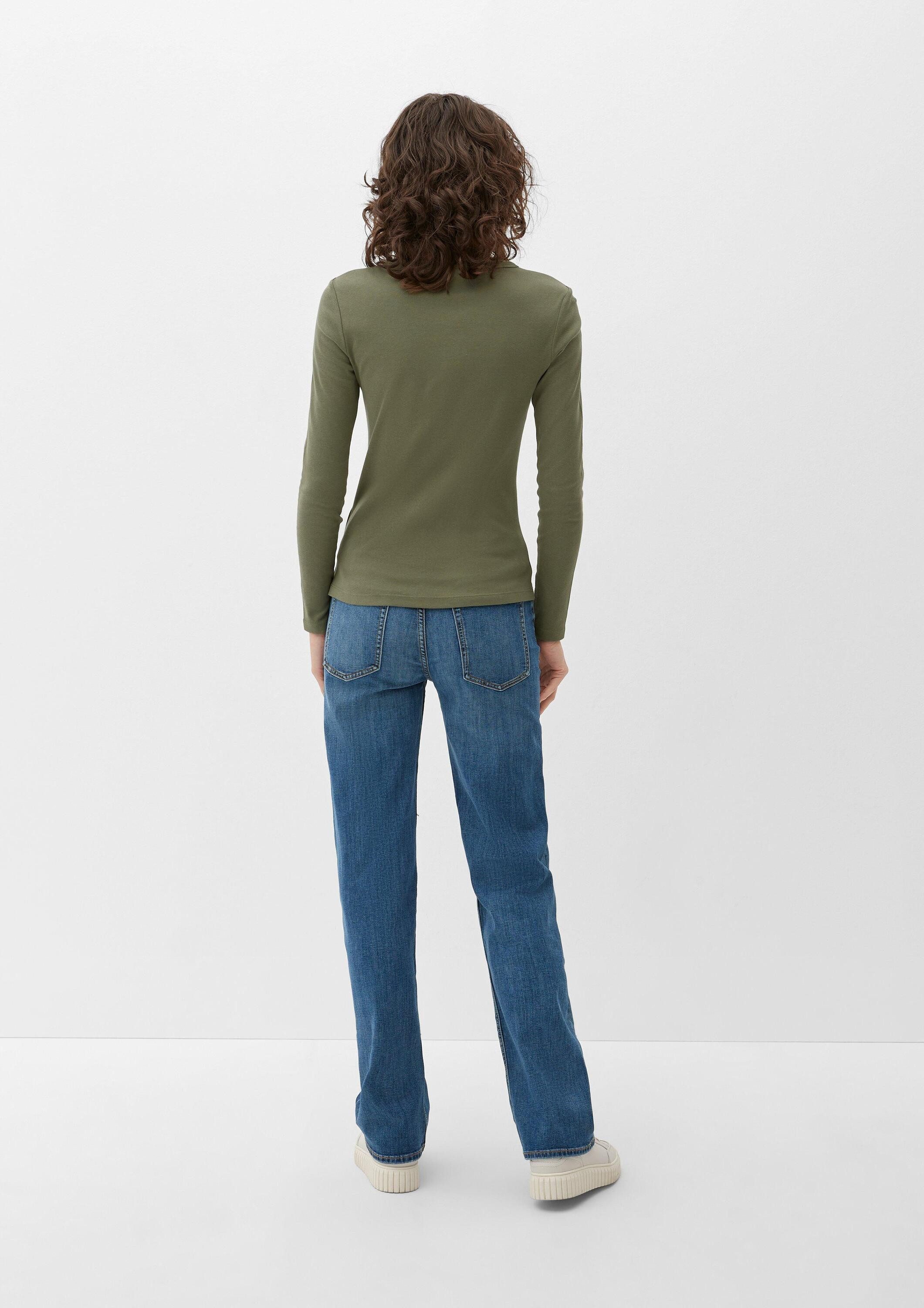 s.Oliver Langarmshirt T-Shirt Longsleeve im Slim Fit