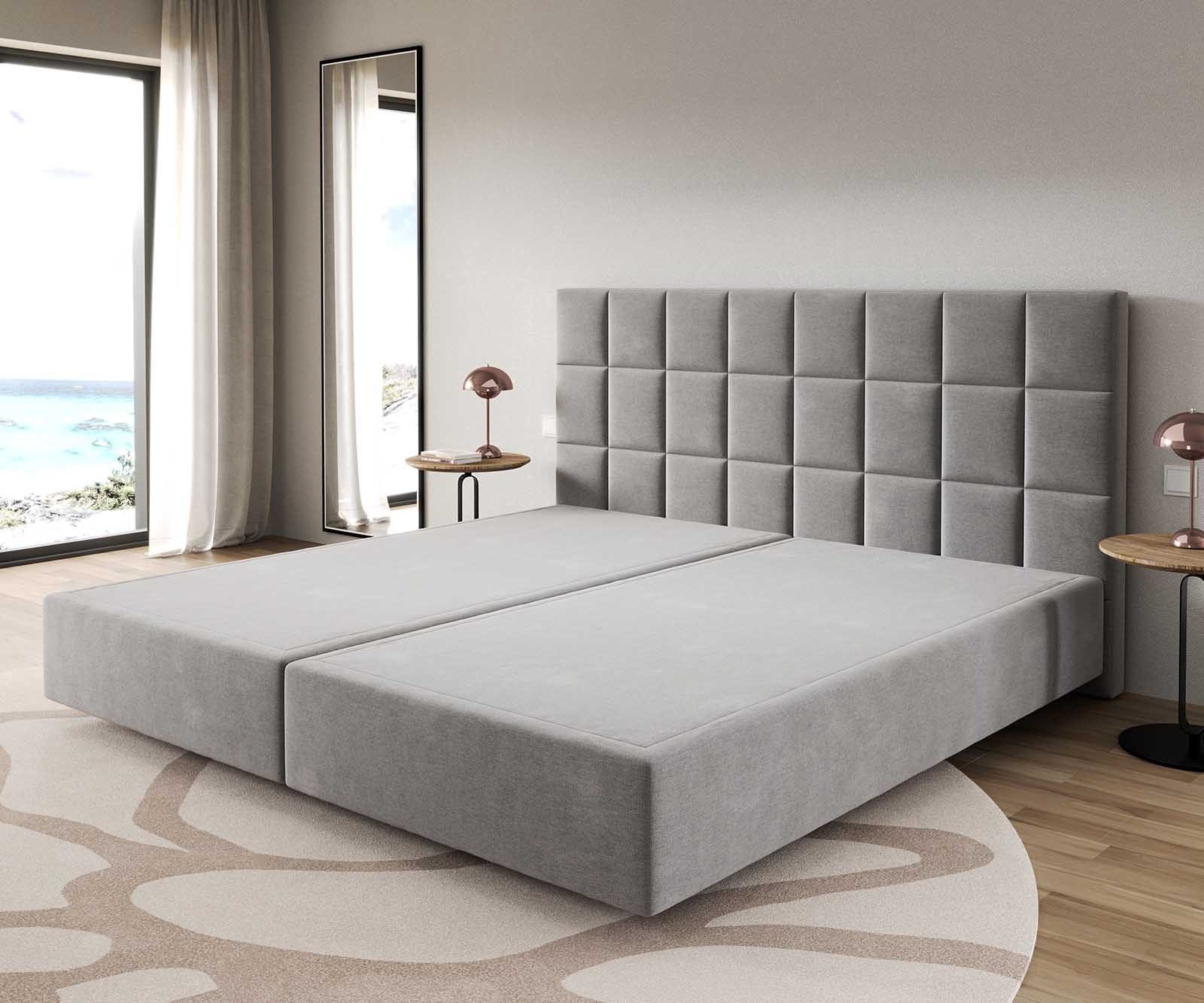 DELIFE Bettgestell Dream-Fine, Mikrofaser Grau 200x200 günstig online kaufen