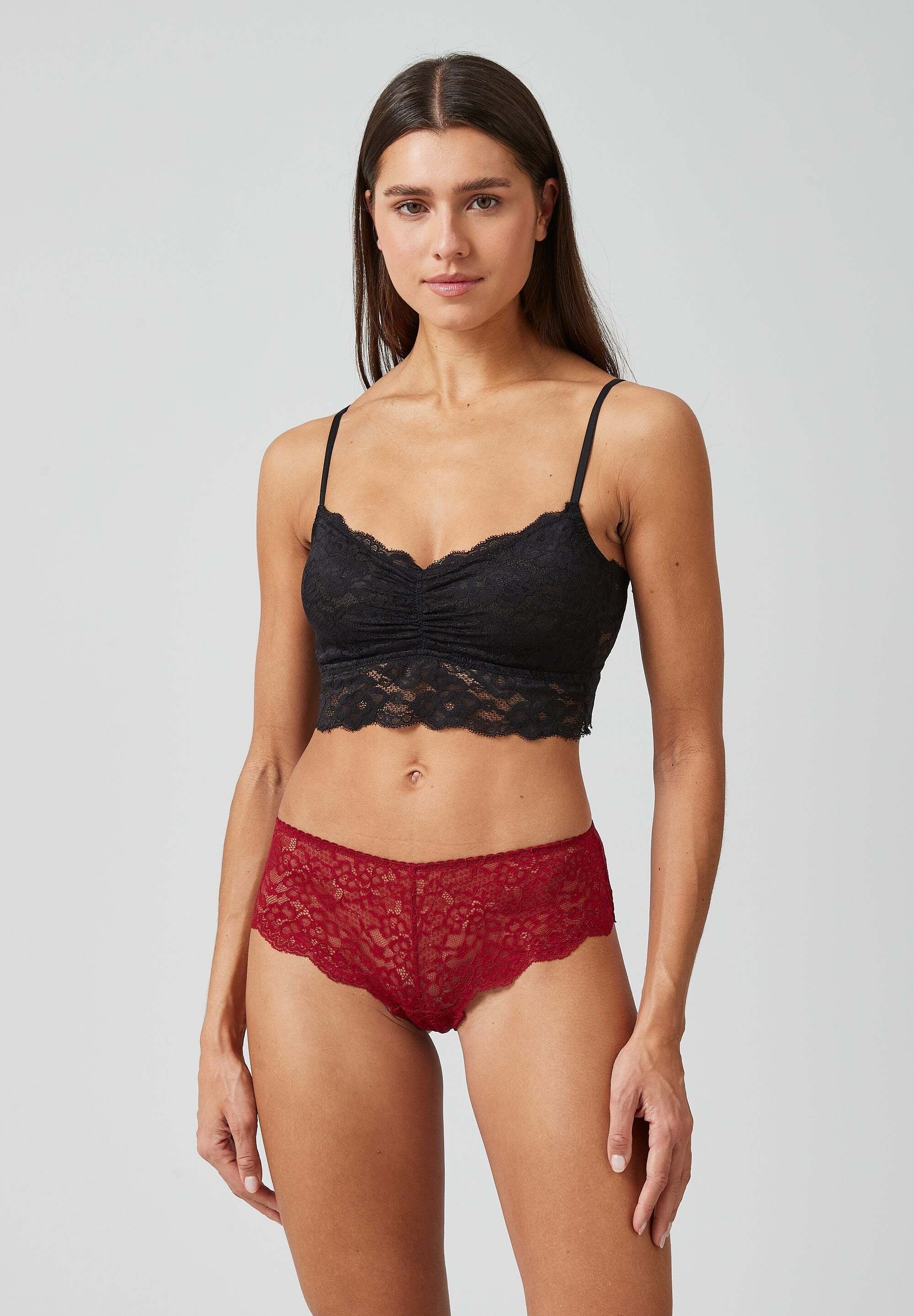 SNOCKS Hipster Panties Damen Unterhose (3-St) aus Spitze, mit hohem Bund für ein angenehmes Tragegefühl – Bild 4 von 5