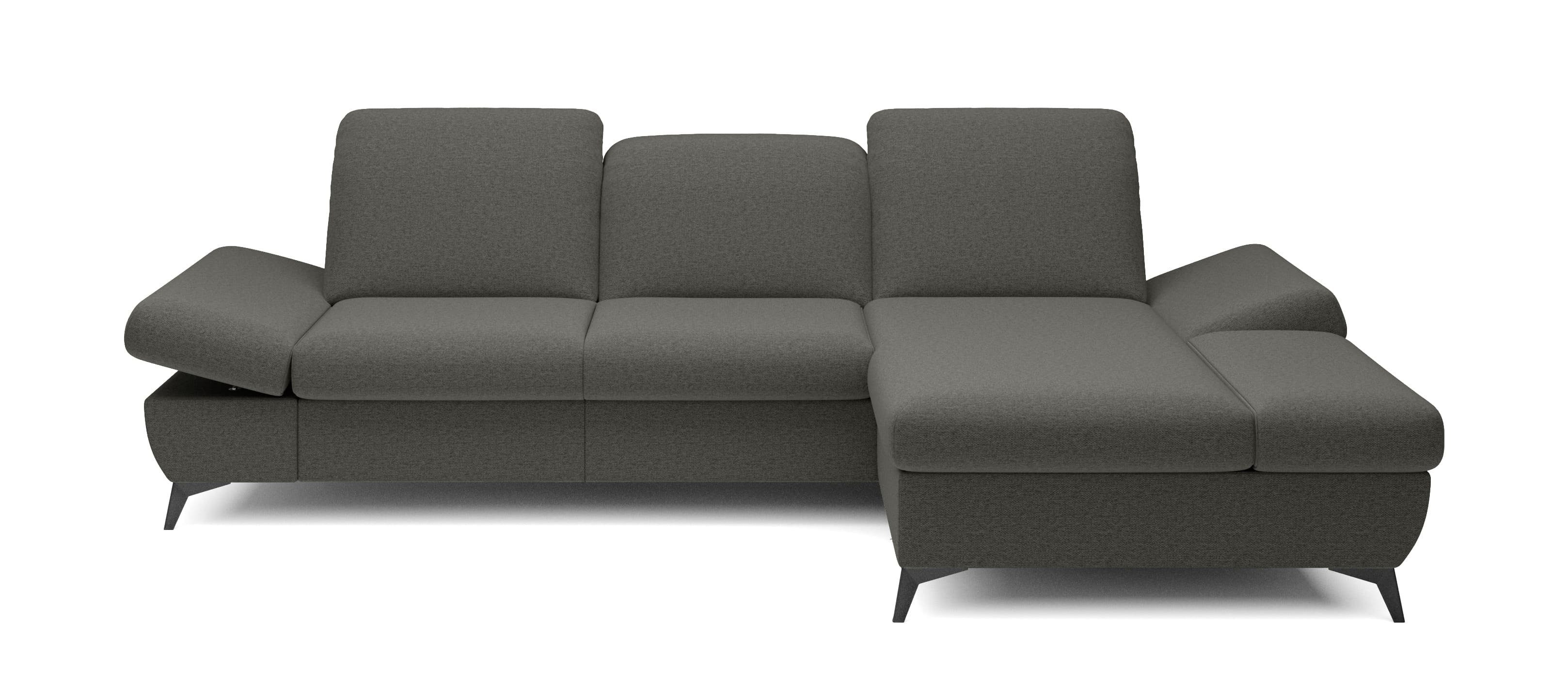 Dynamic24 Ecksofa Mars Grau – Gemütliche Stoff-Wohnlandschaft Fürs Wohnzimmer