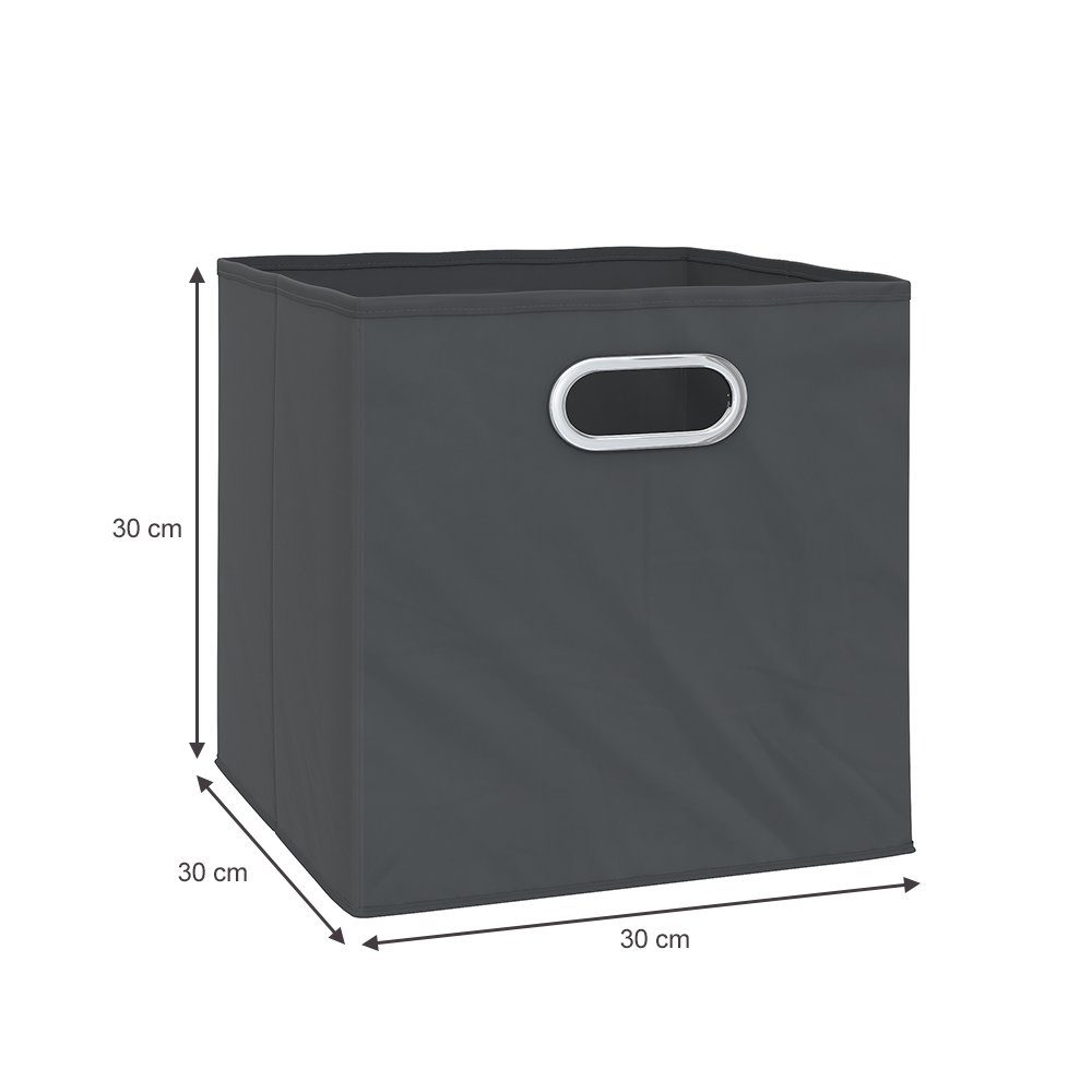 Vicco Faltbox, Anthrazit, 30 x 30 cm 2er Set (2 St)