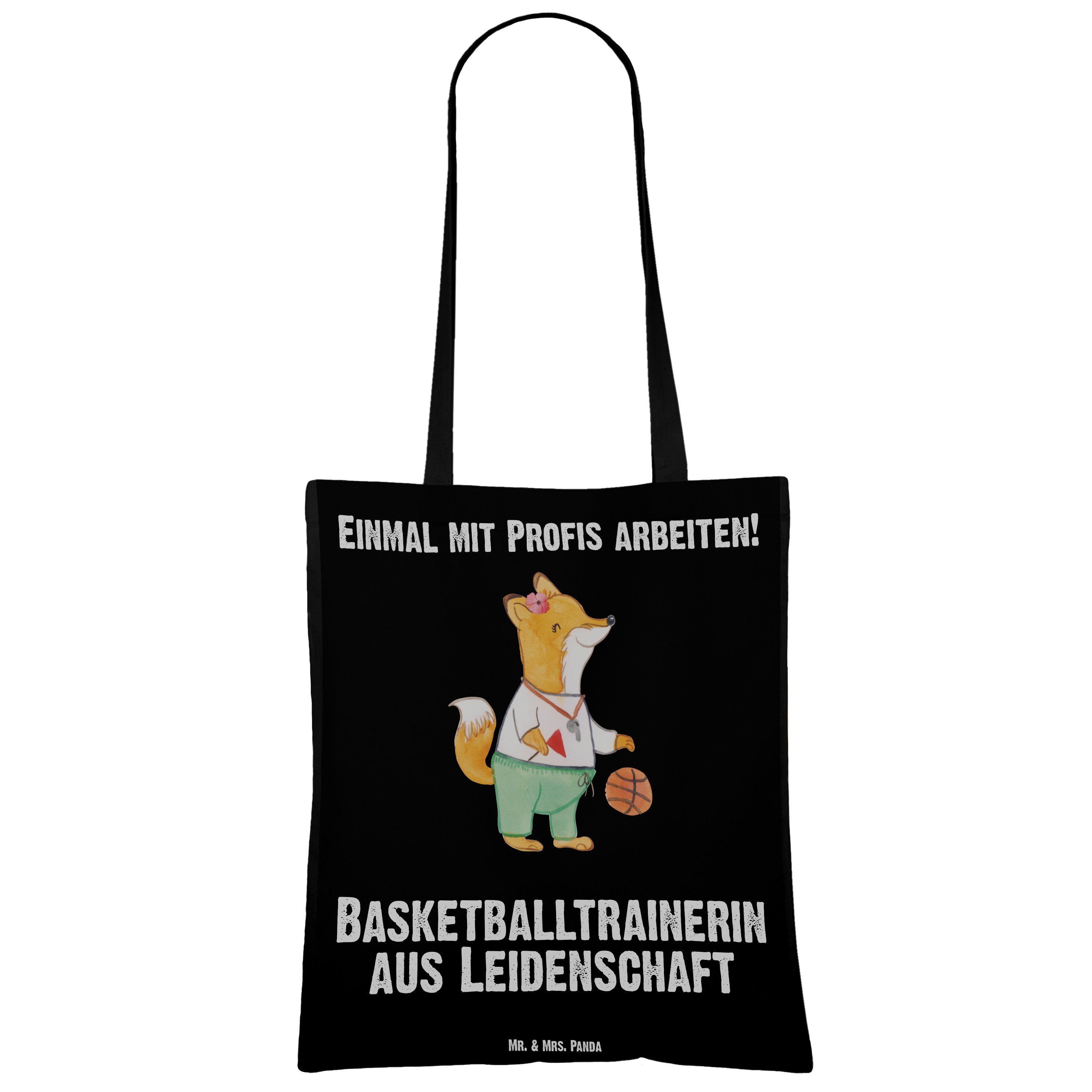 Mr. Schwarz Geschenk, aus & Leidenschaft - (1-tlg) Panda Tragetasche Mrs. Basketball - Basketballtrainerin