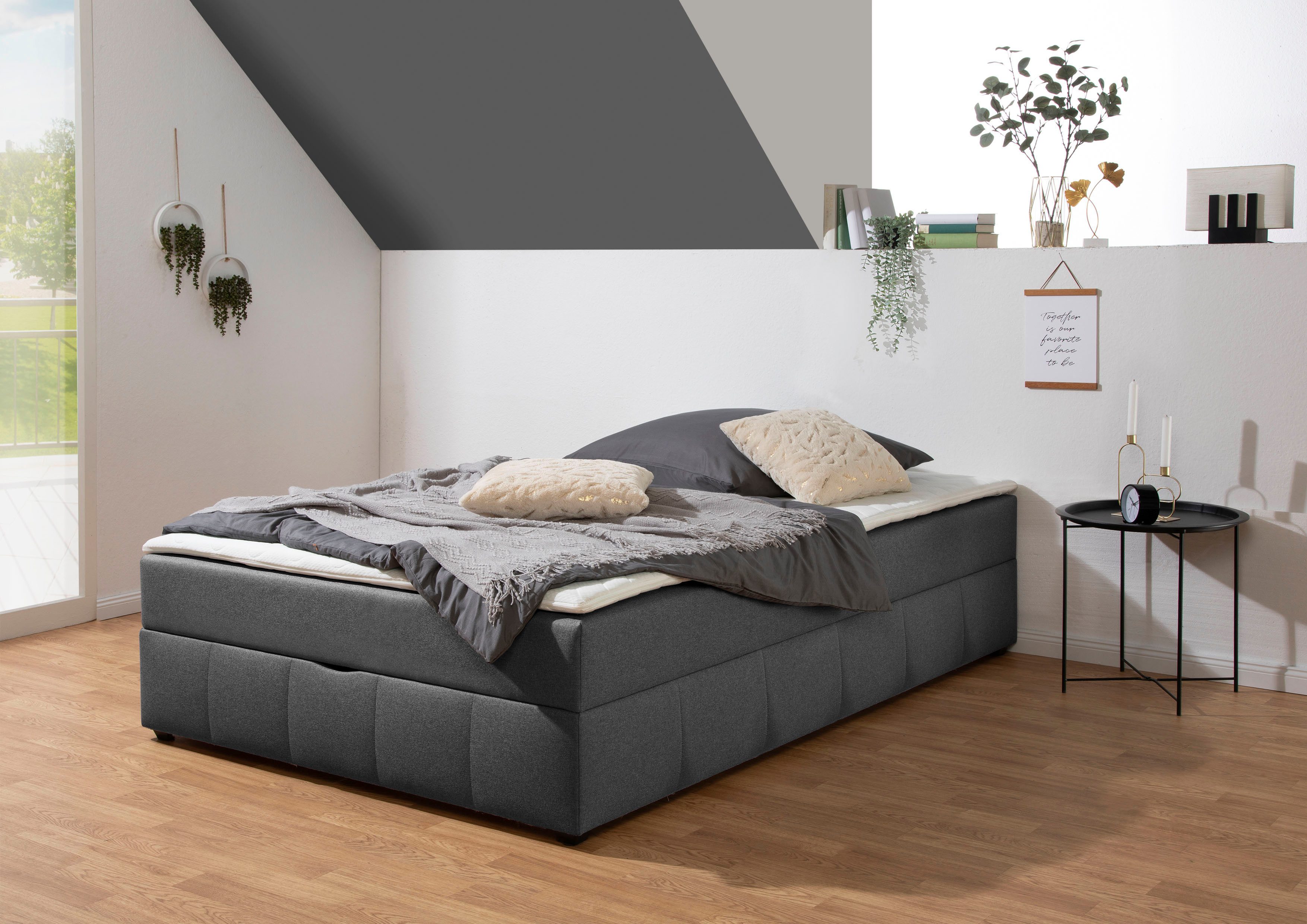 Home affaire Boxbett Niemes inkl. Bettkasten und Topper, auch in Überlänge erhältlich