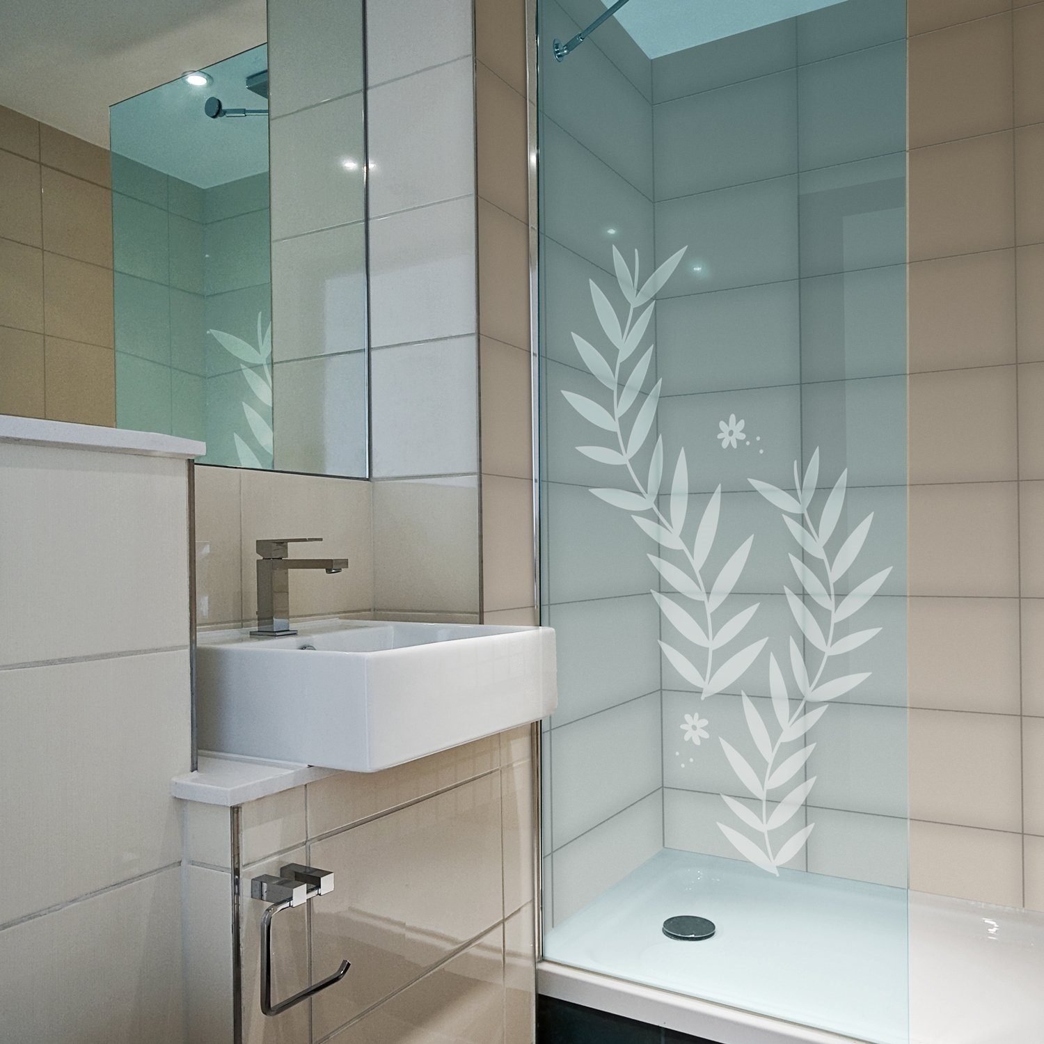 atFoliX Fensterdekoration atFoliX Glasdekorfolie Lorbeerzweig FX-Sticker