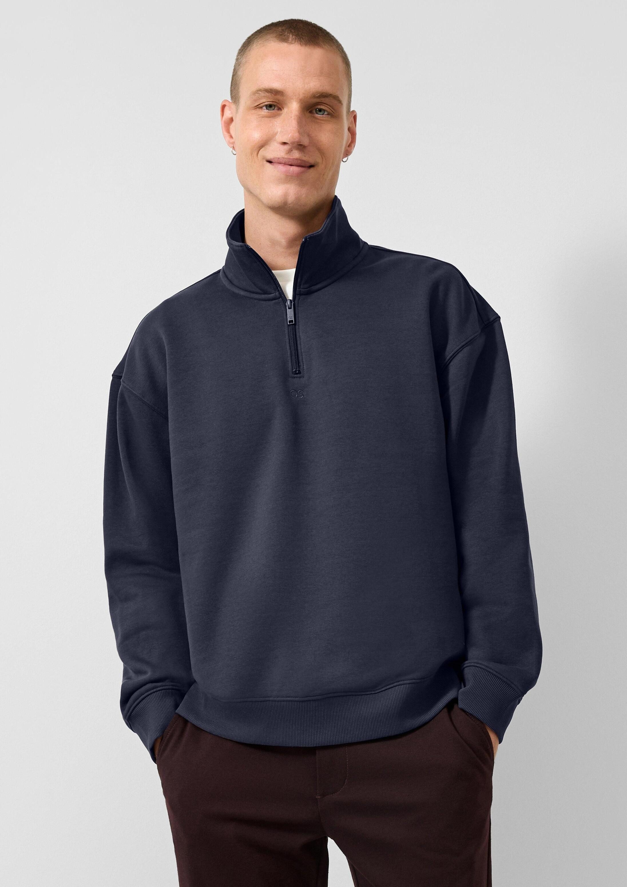 QS Sweatshirt Sweatshirt Sweatshirt mit Logo-Stickerei