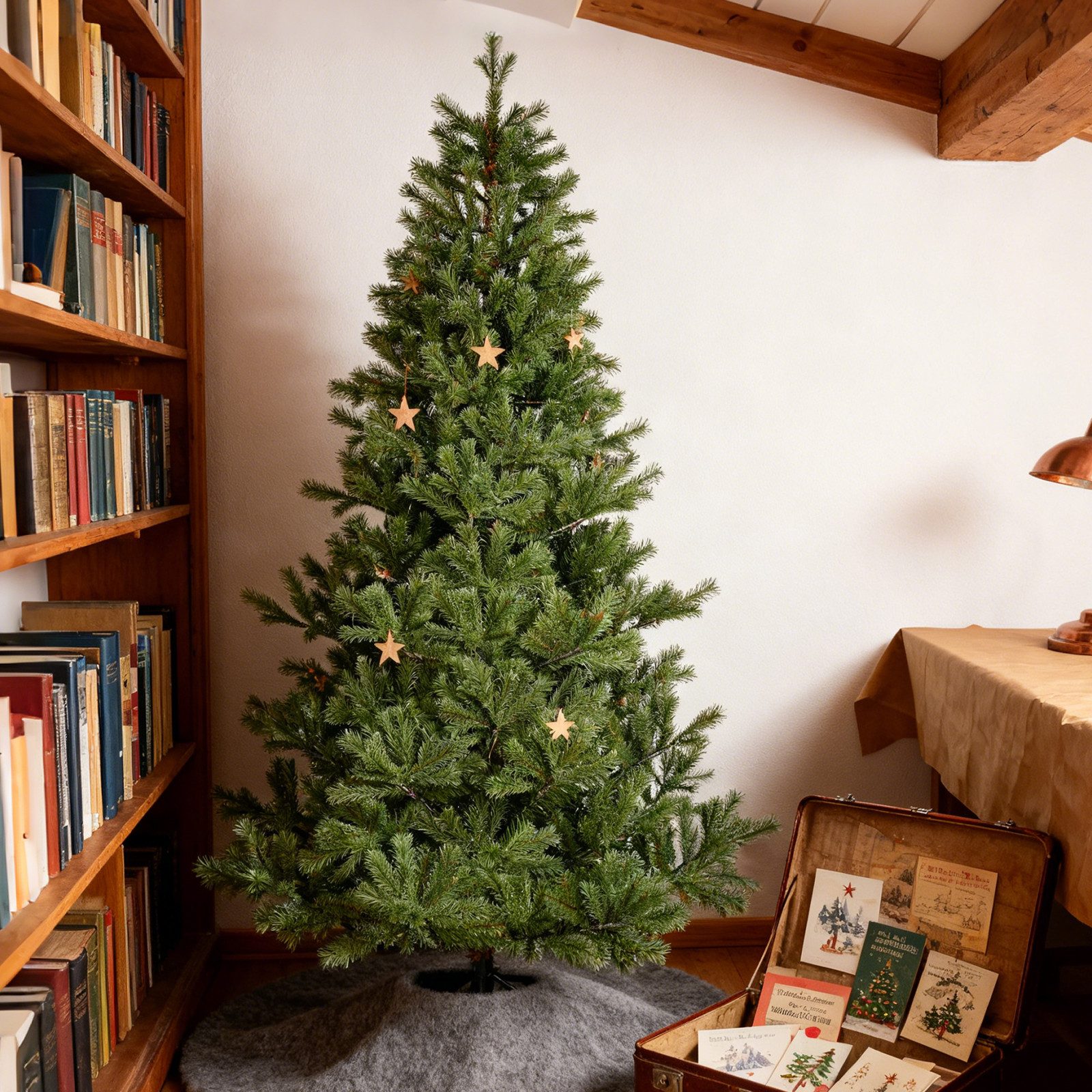 Salcar Künstlicher Weihnachtsbaum Weihnachtsbaum Künstlich mit Christbaumständer Tannenbaum Christbaum, 180 cm Weihnachtsbaum, 1252 Zweige (806 PE + 446 PVC), ca. 65 % PE